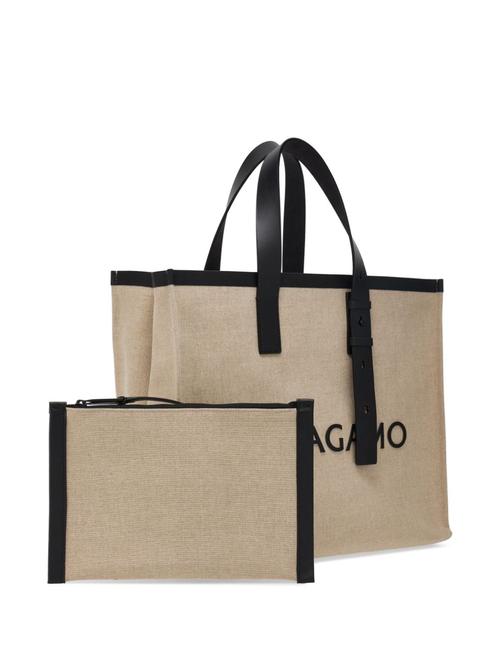 Ferragamo Men's Logo-Embossed Leather Tote Bag