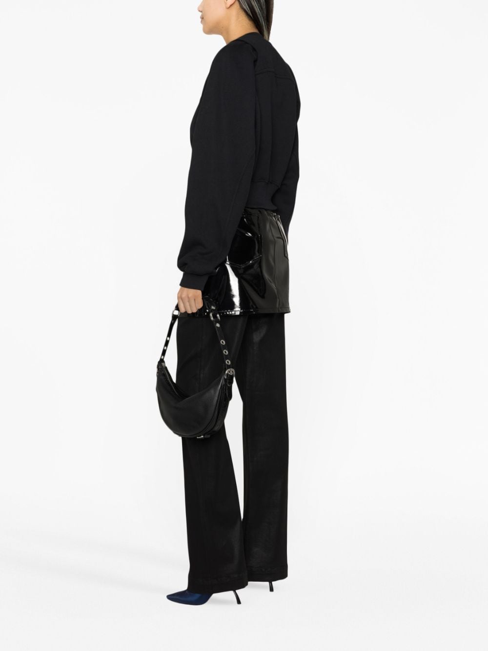 Off White Women's Printed Crop Sweatshirt