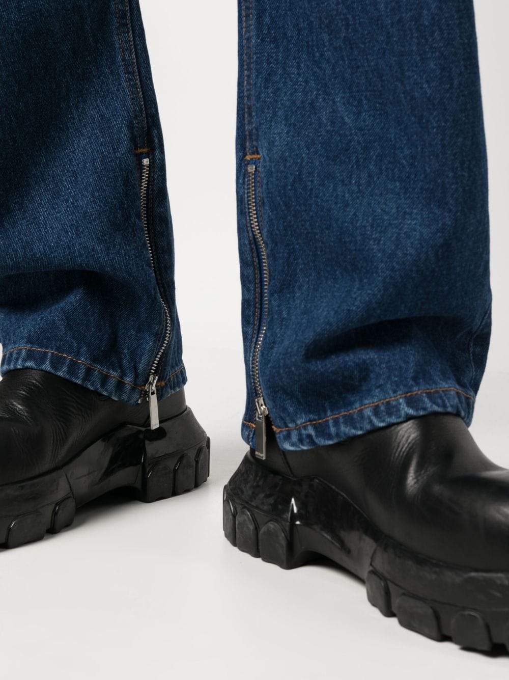 Off White Men's High-Waisted Straight Jeans