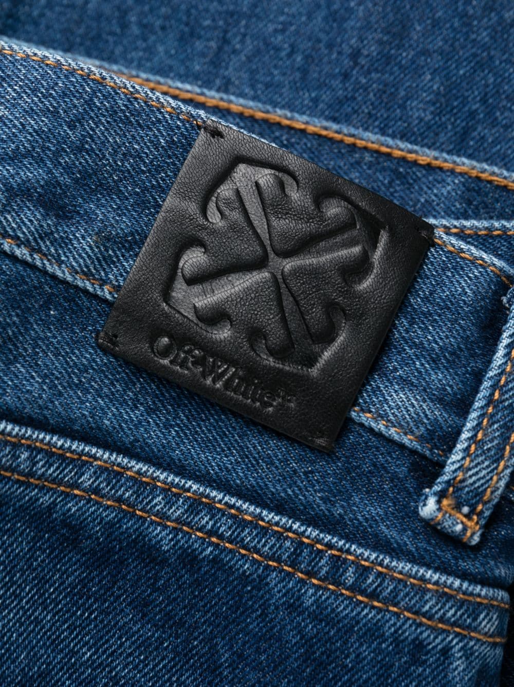 Off White Men's High-Waisted Straight Jeans