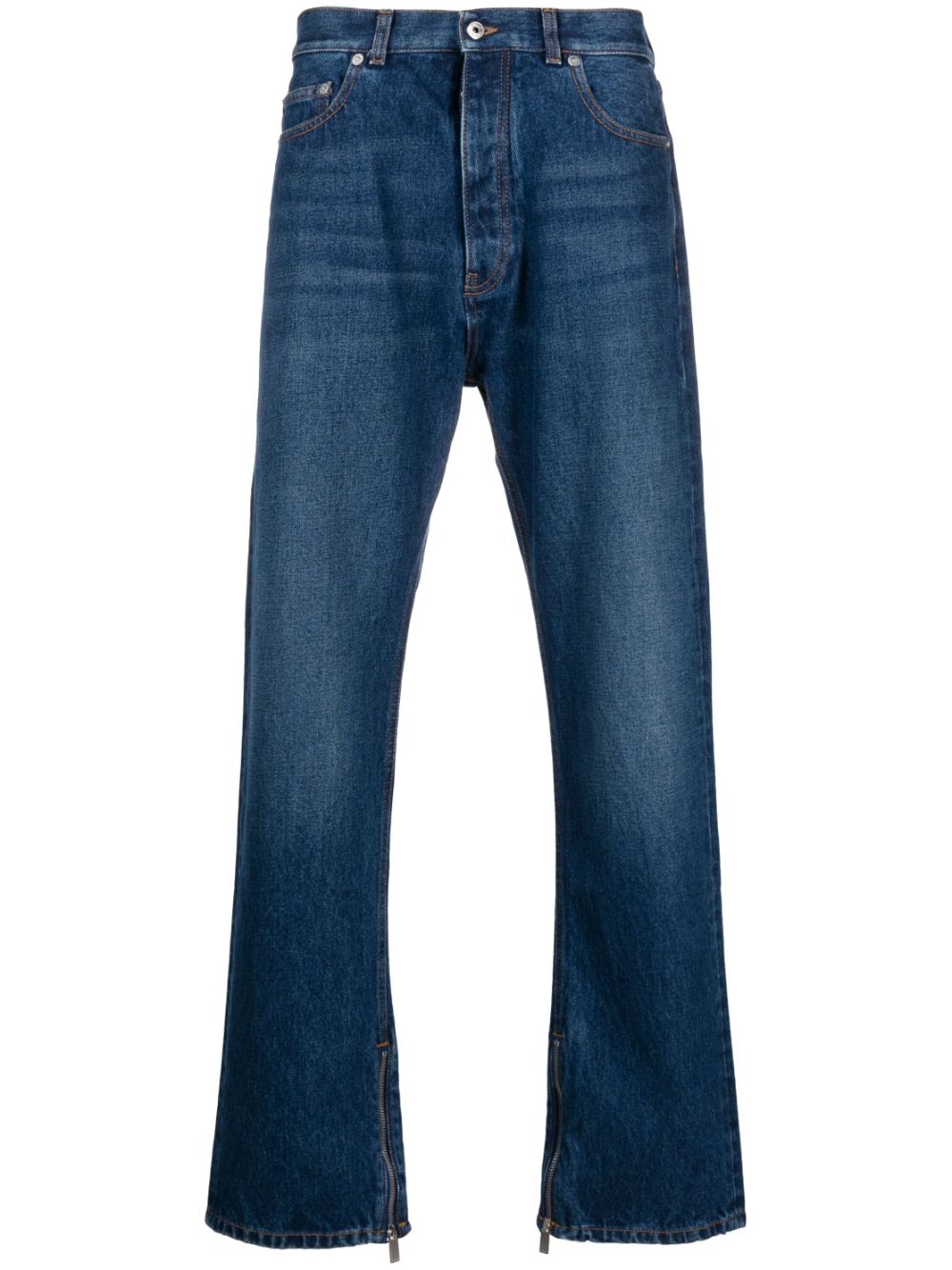 Off White Men's High-Waisted Straight Jeans