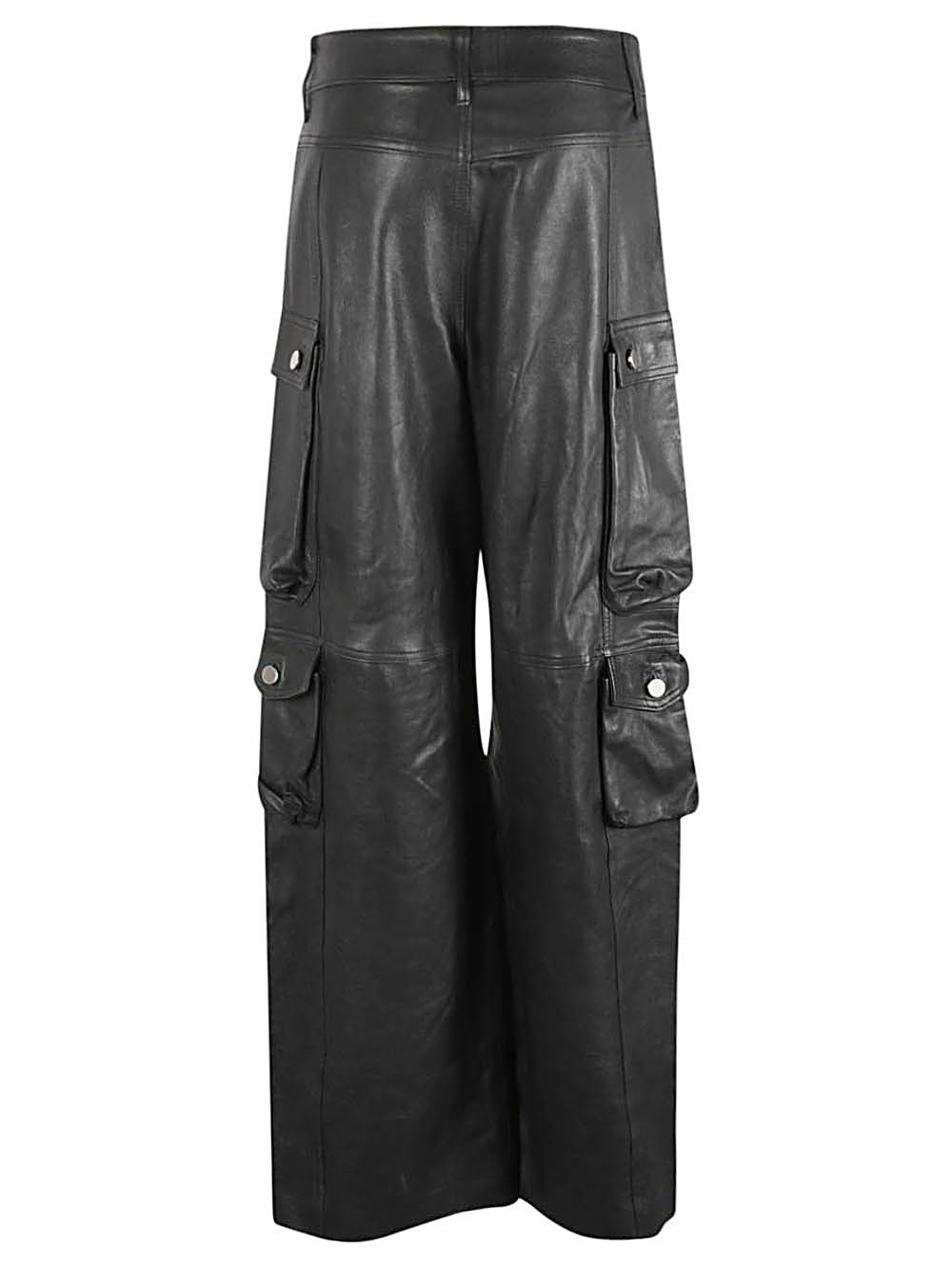 Fermas.Club Women's Leather Cargo Pants
