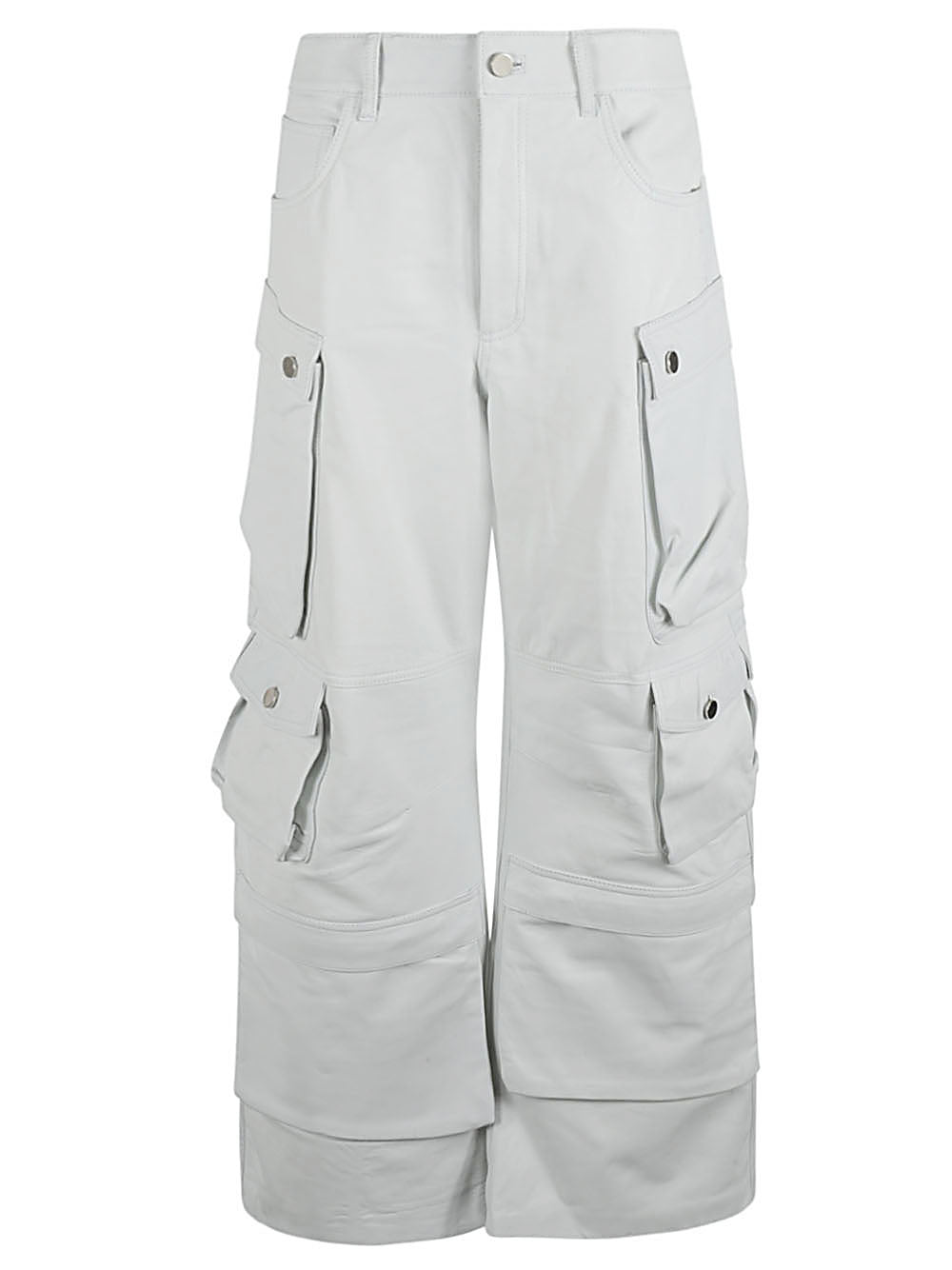 Fermas.Club Women's Leather Cargo Pants