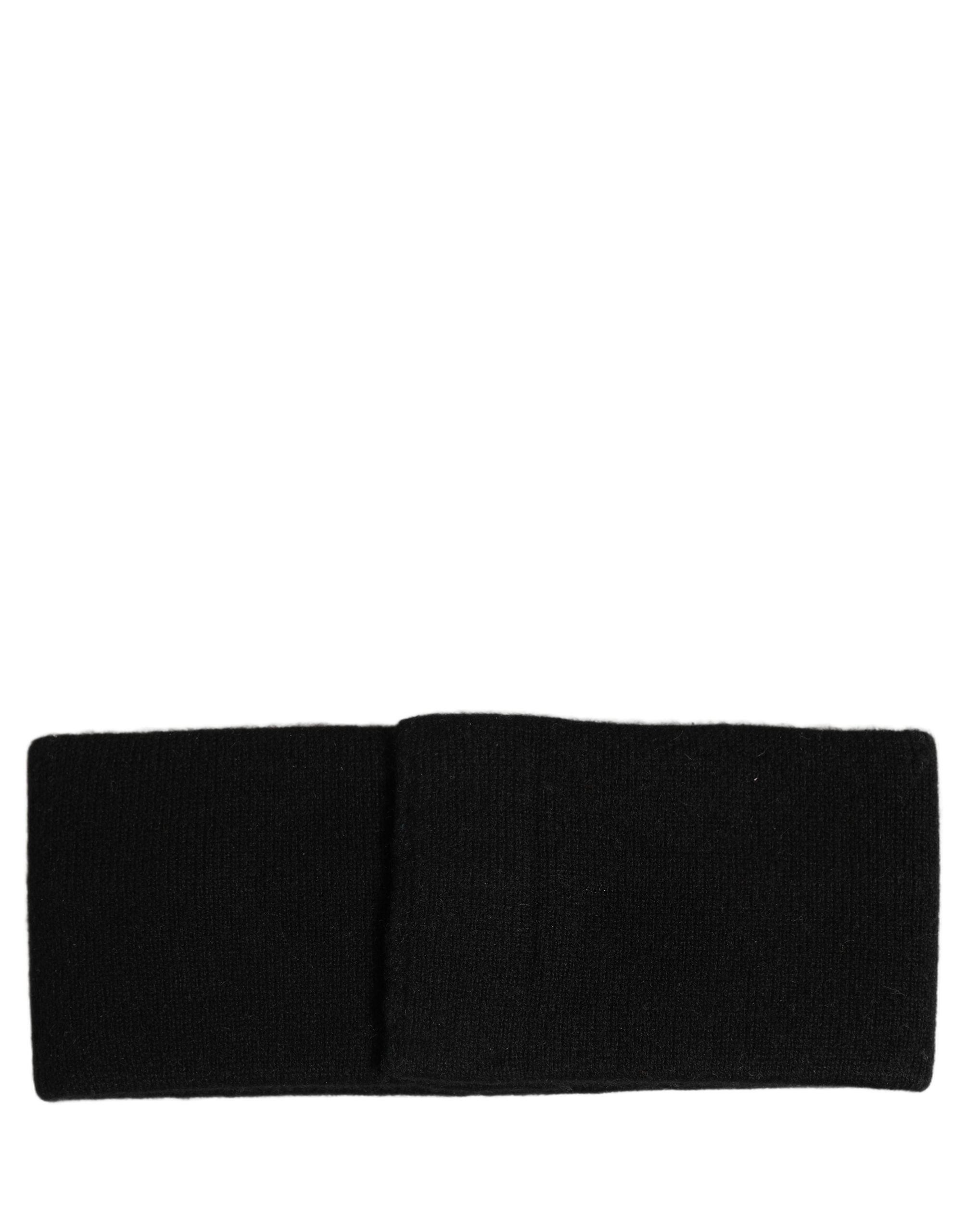 Dolce & Gabbana Men Black Cashmere Logo Plaque Head Band One Size Men's Hat