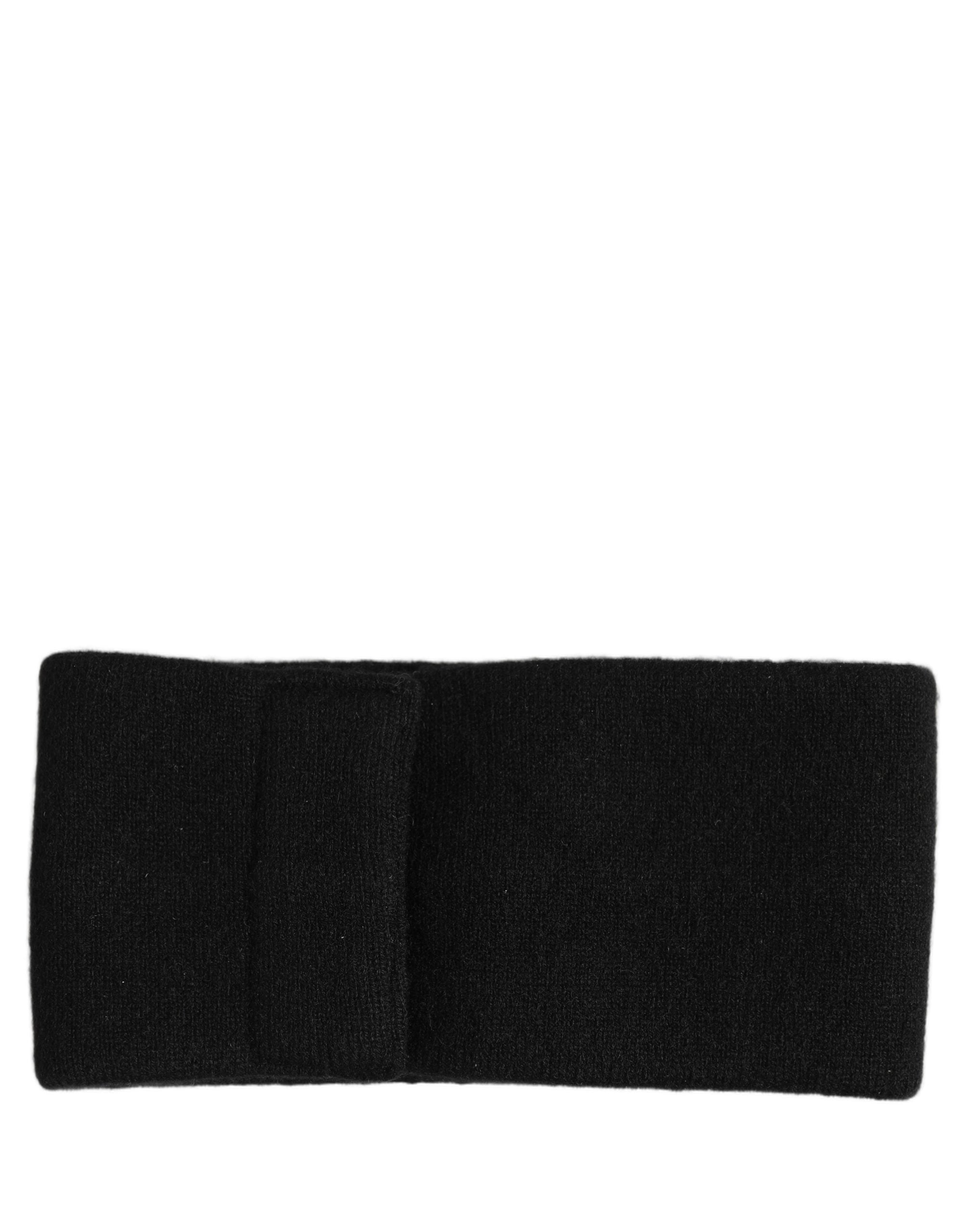 Dolce & Gabbana Men Black Cashmere Knitted Logo Head Band One Men's Size