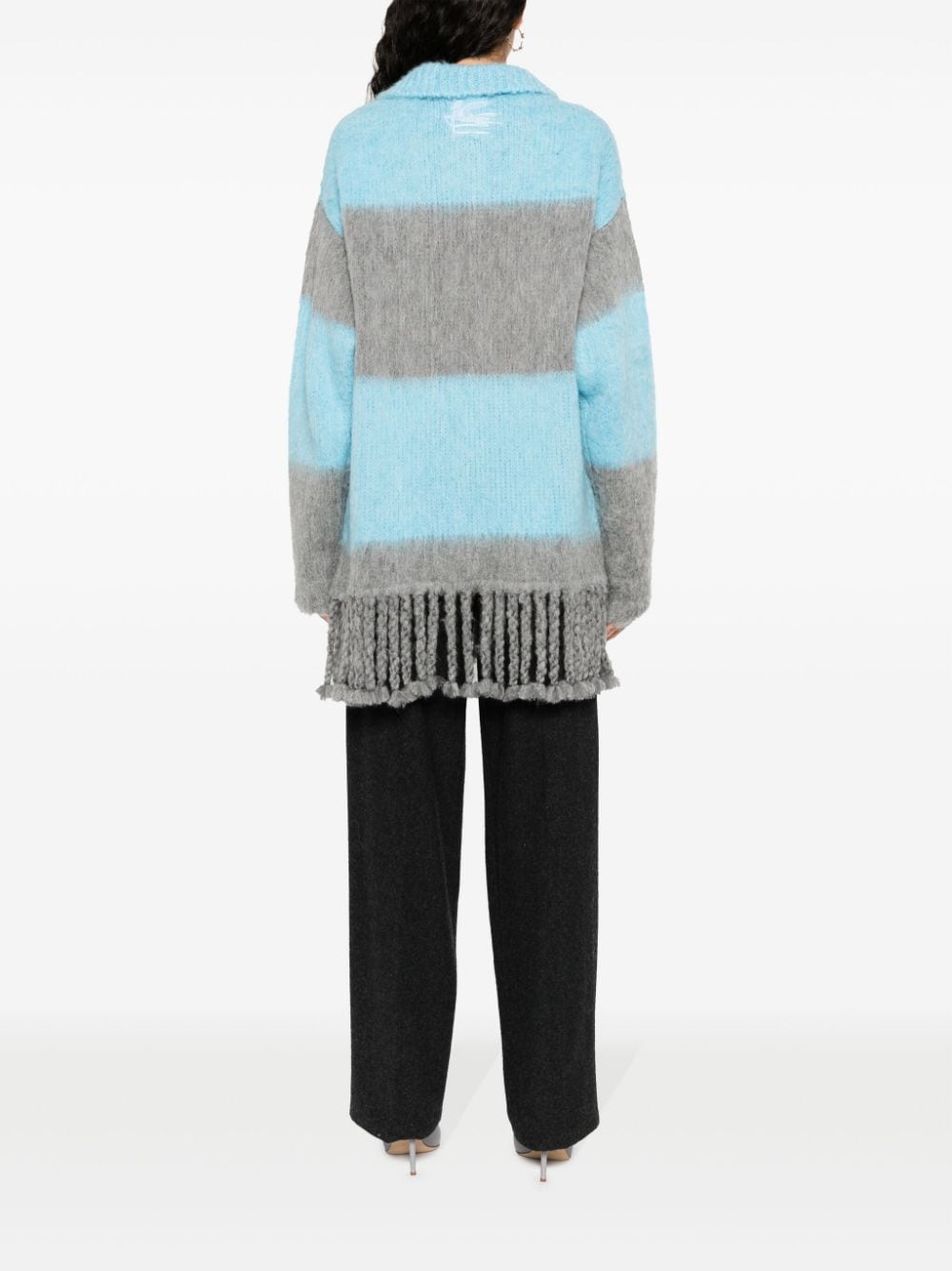 Etro Women's Fringed-Edge Sweater Minidress