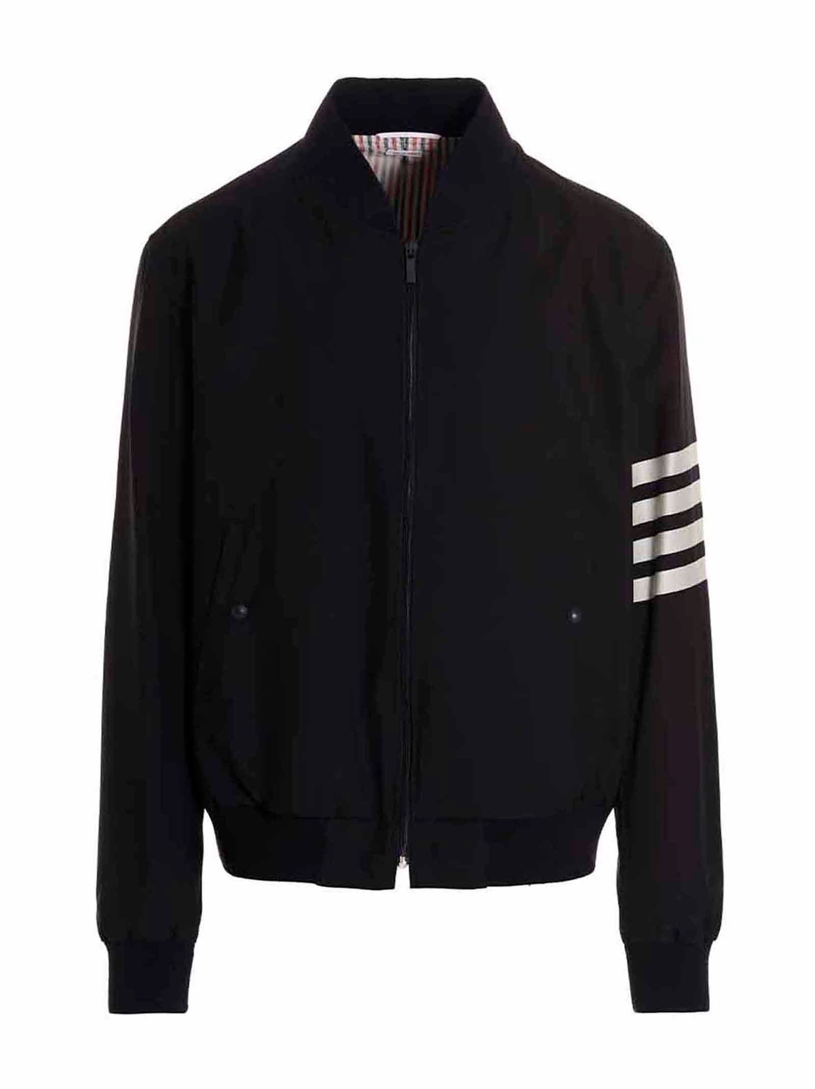Thom Browne Blue Wool Men's Bomber