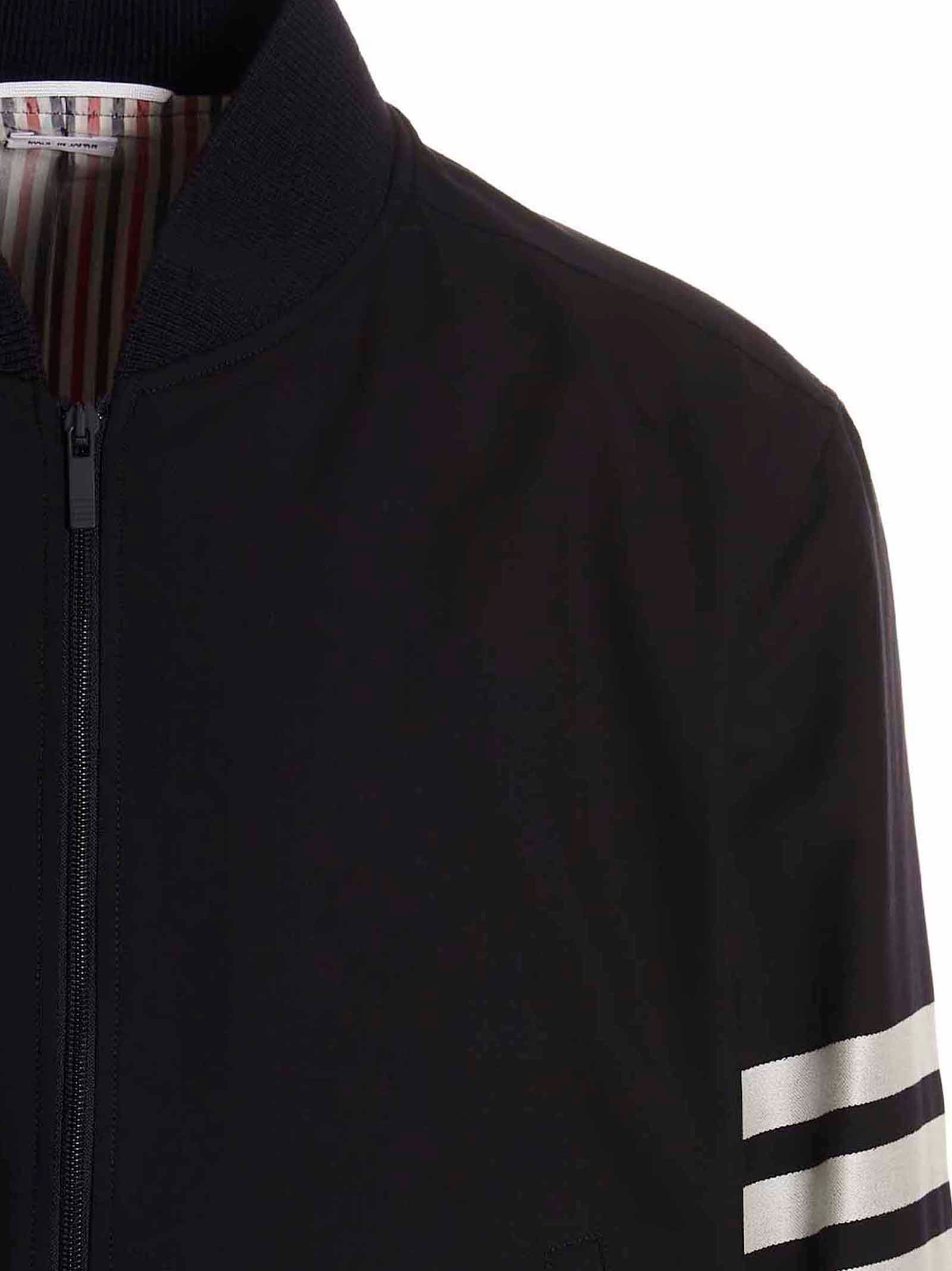 Thom Browne Blue Wool Men's Bomber