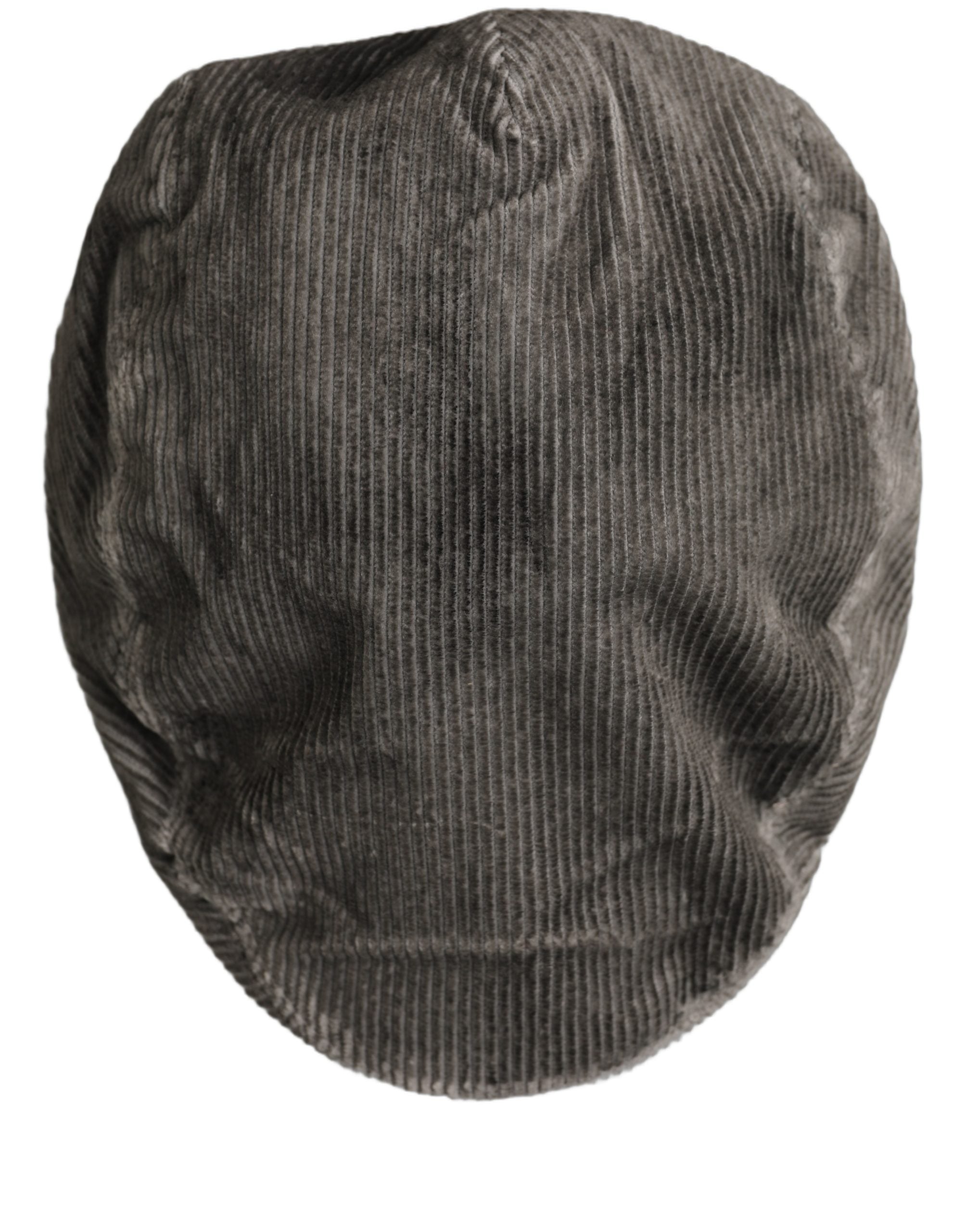 Dolce & Gabbana Men Grey Cotton Corduroy Cloth Newsboy Cap Men's Hat (Pre-Owned)