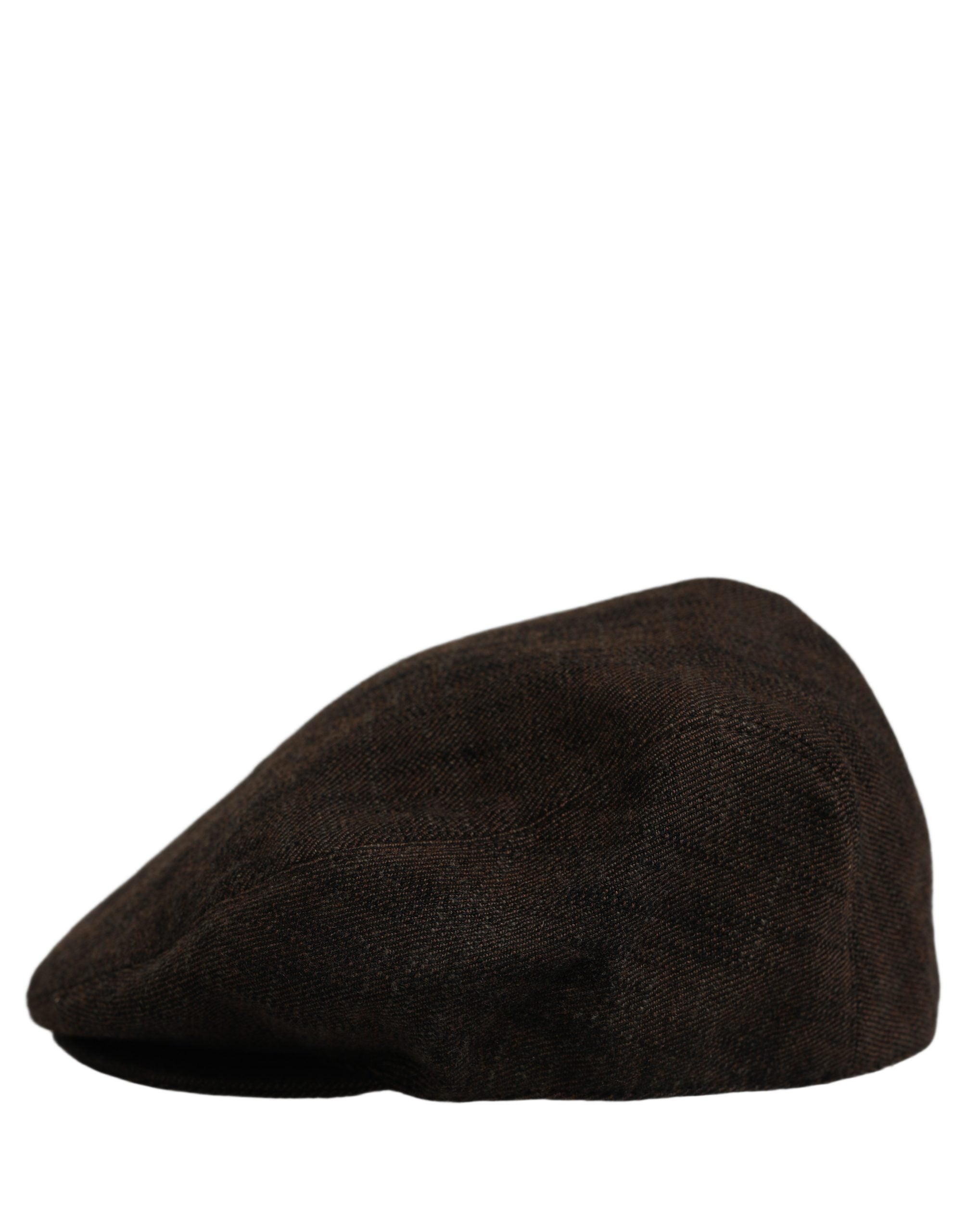 Dolce & Gabbana Men Brown Cotton Flat Cloth Newsboy Cap Men's Hat