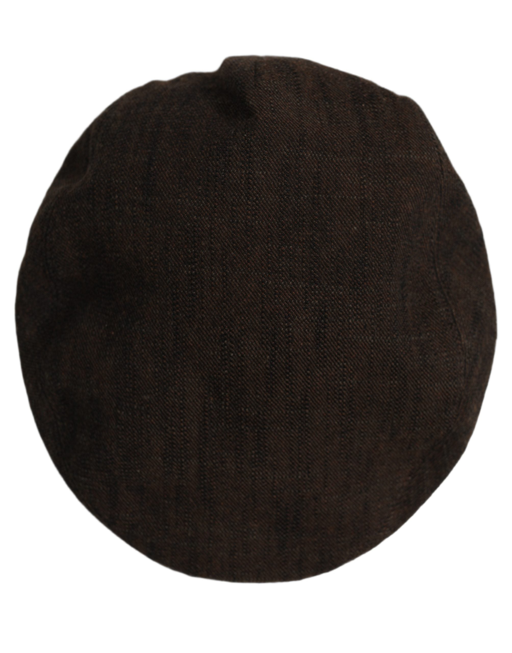 Dolce & Gabbana Men Brown Cotton Flat Cloth Newsboy Cap Men's Hat