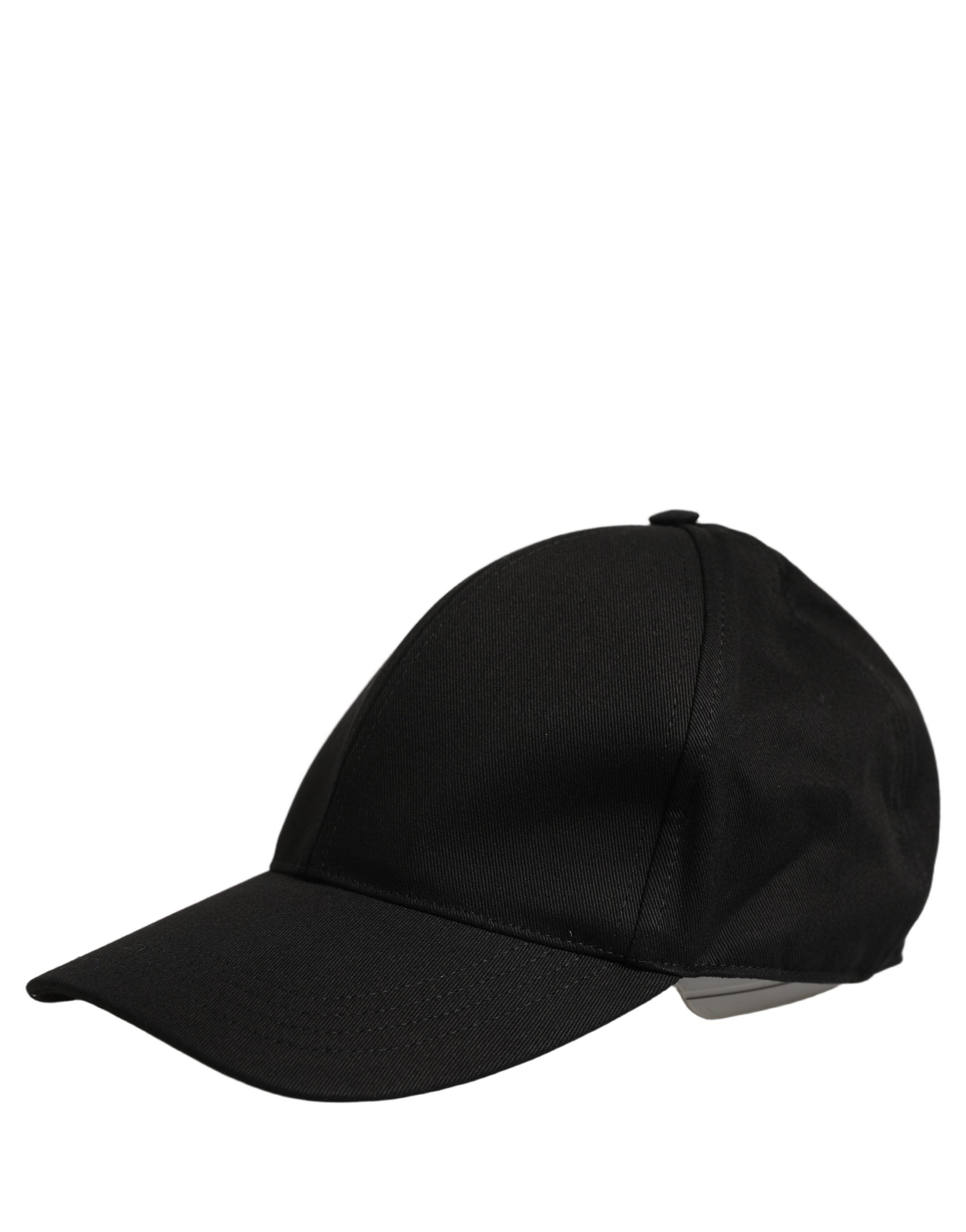Dolce & Gabbana Men Black Cotton Baseball Capello 6 Panels Men's Hat