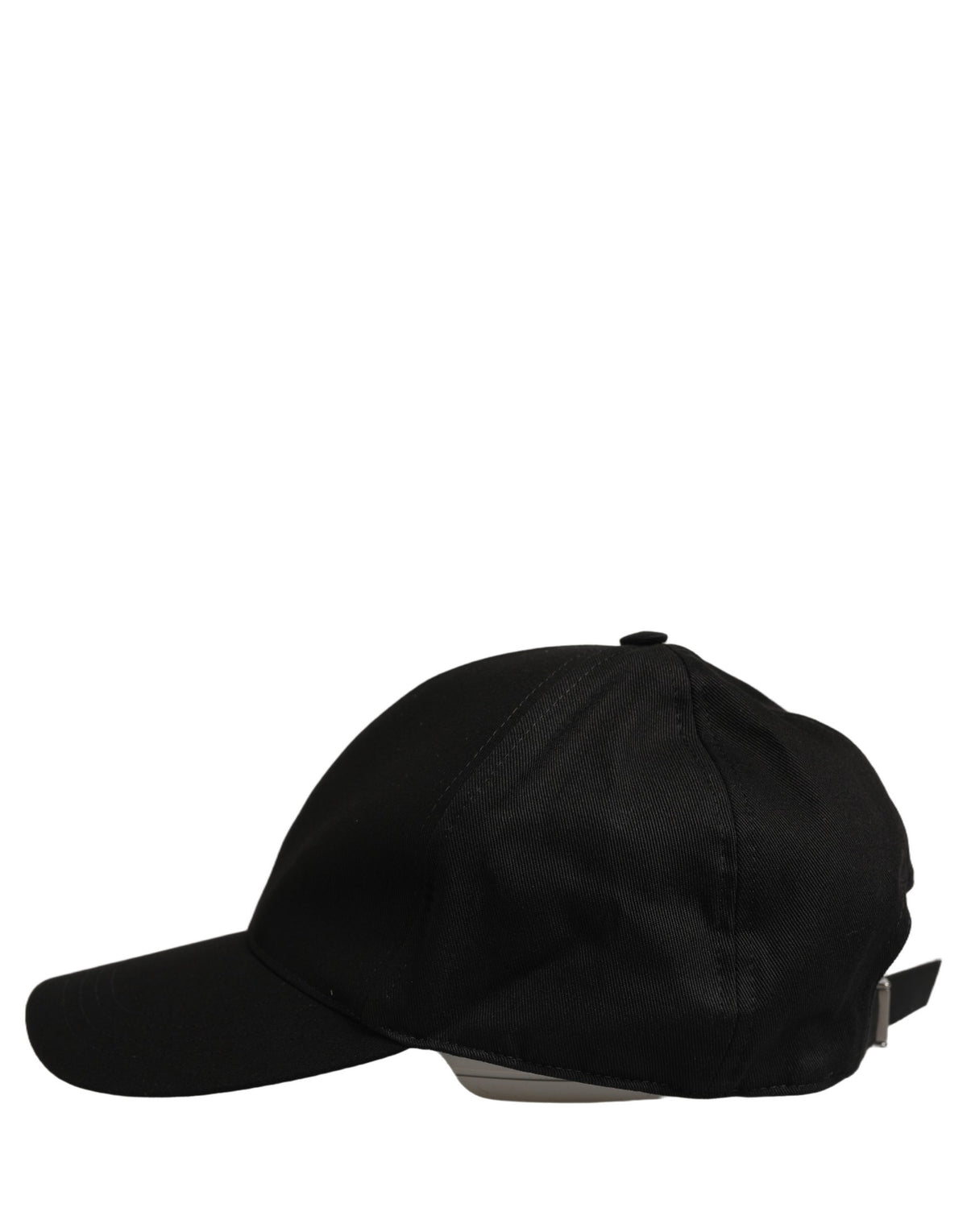 Dolce & Gabbana Men Black Cotton Baseball Capello 6 Panels Men's Hat