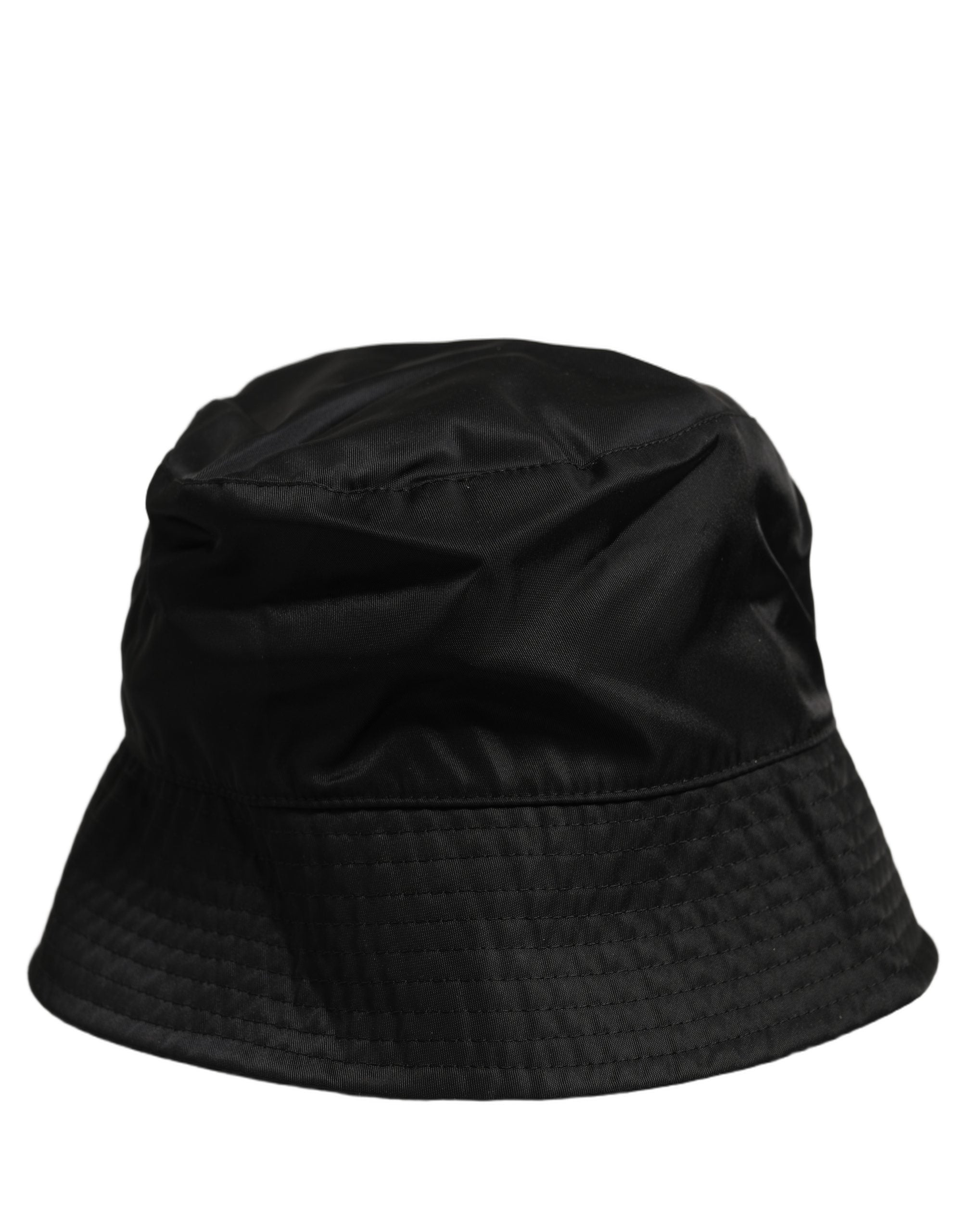 Dolce & Gabbana Men Black Nylon Wide Brim Bucket Capello Men's Hat