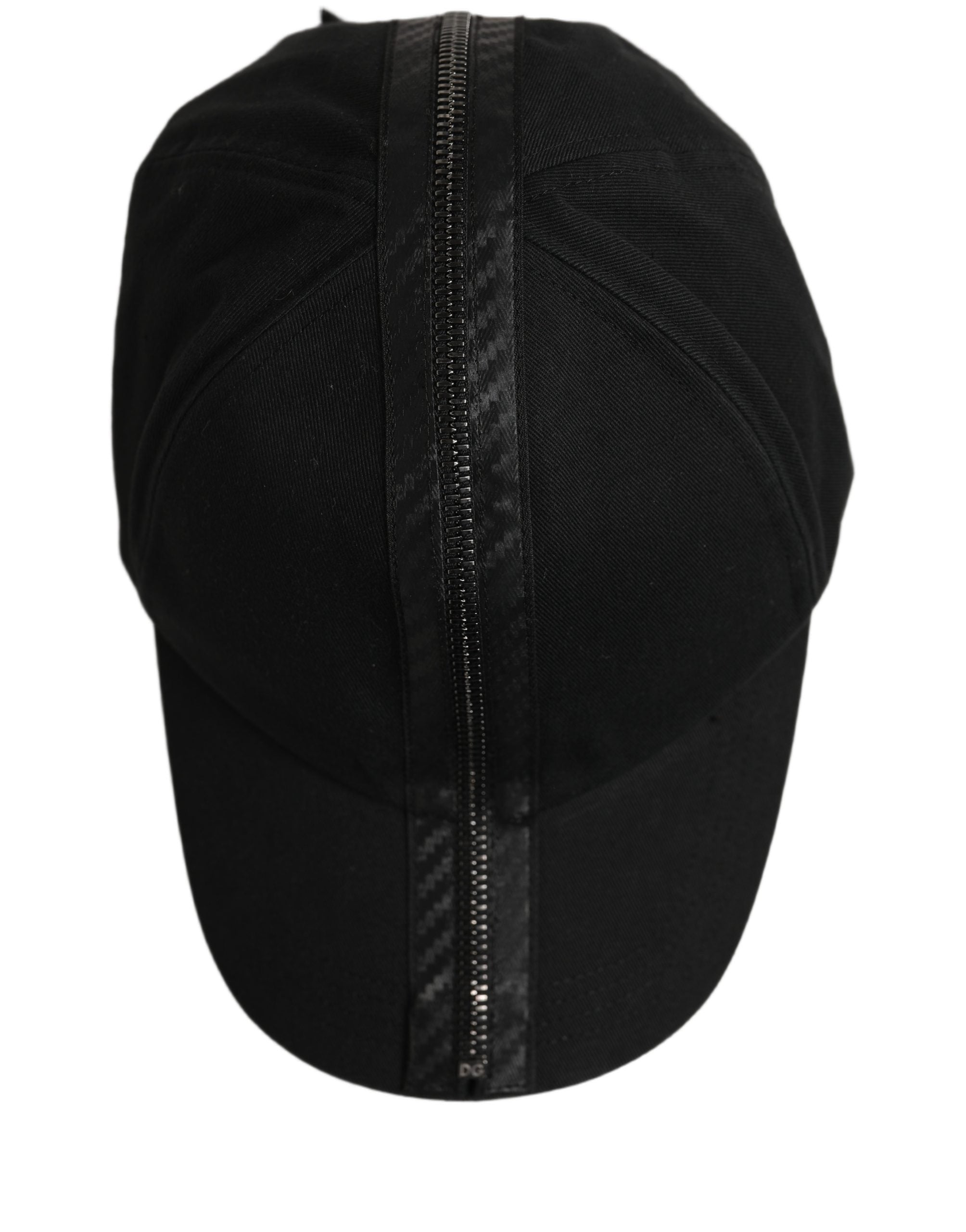 Dolce & Gabbana Men Black Cotton Baseball Cap 6 Panels Men's Hat