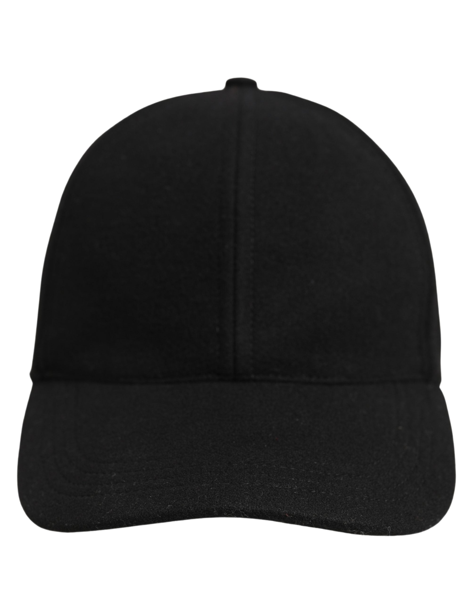 Dolce & Gabbana Men Black Wool Baseball Cap 6 Panels Men's Hat (Pre-Owned)