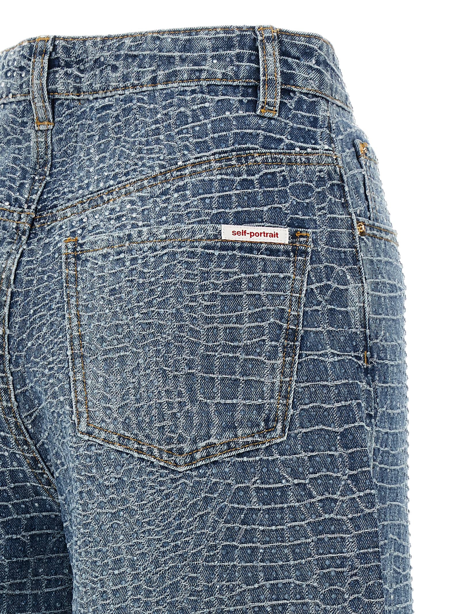 Self-Portrait Blue Cotton Jeans Women's Denim