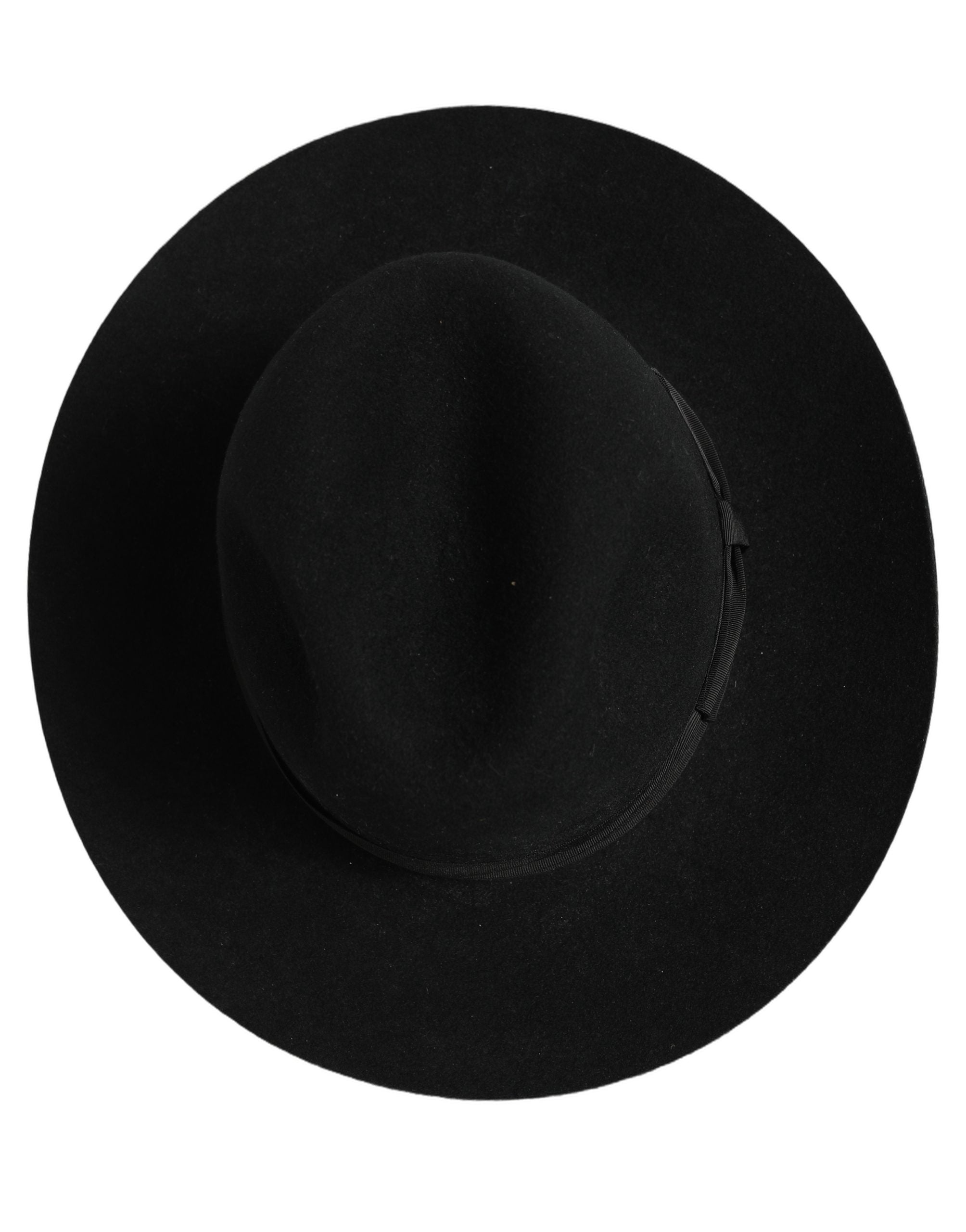 Dolce & Gabbana Men Black Classic Wide Brim Fedora Capello Men's Hat
