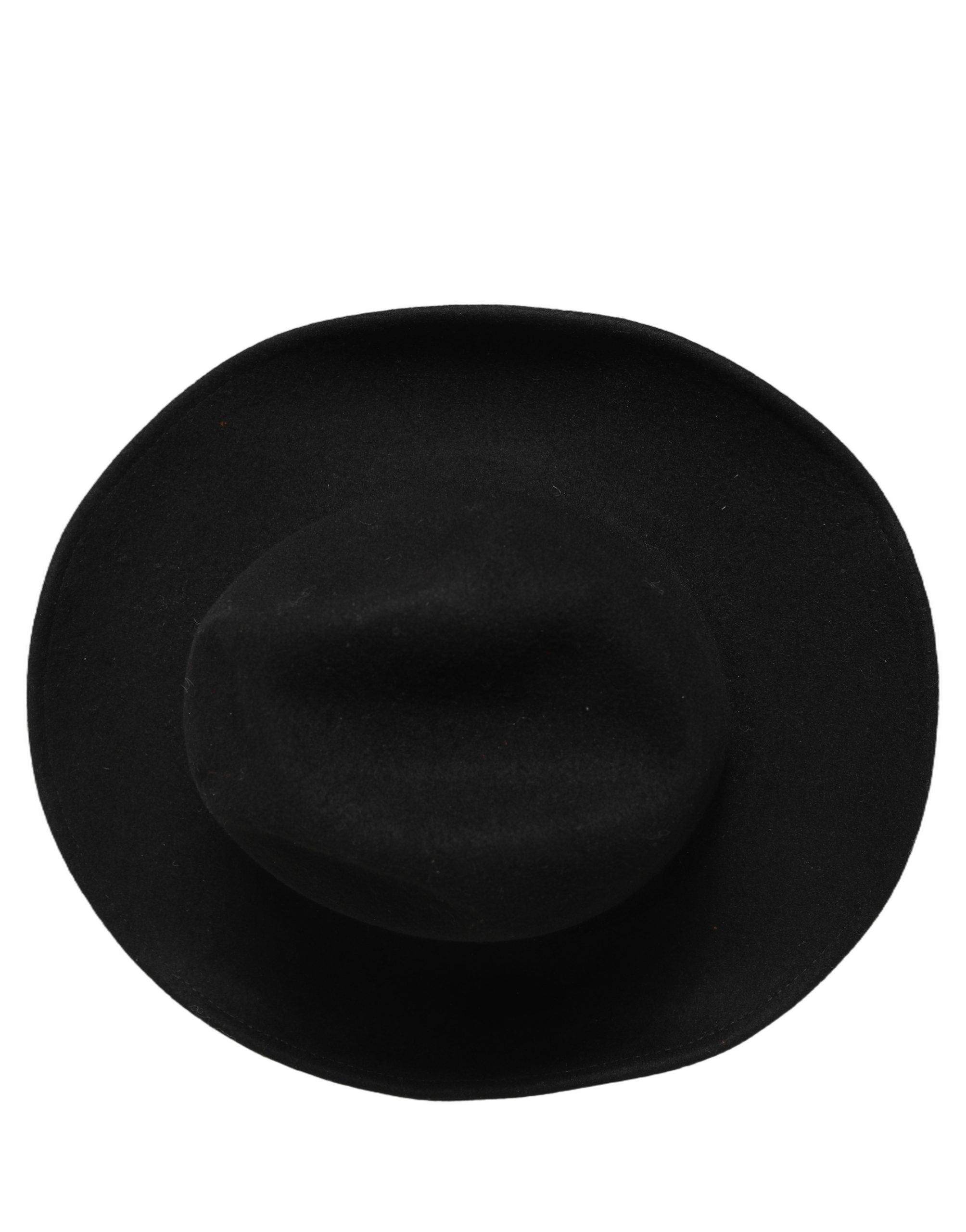 Dolce & Gabbana Men Black Classic Wide Brim Fedora Capello Men's Hat (Pre-Owned)