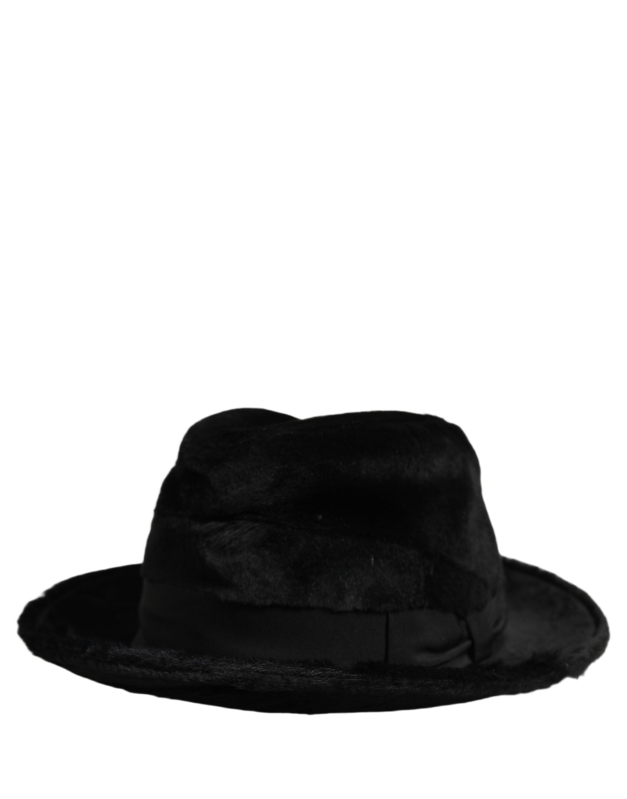 Dolce & Gabbana Men Black Classic Wide Brim Fedora Capello Men's Hat