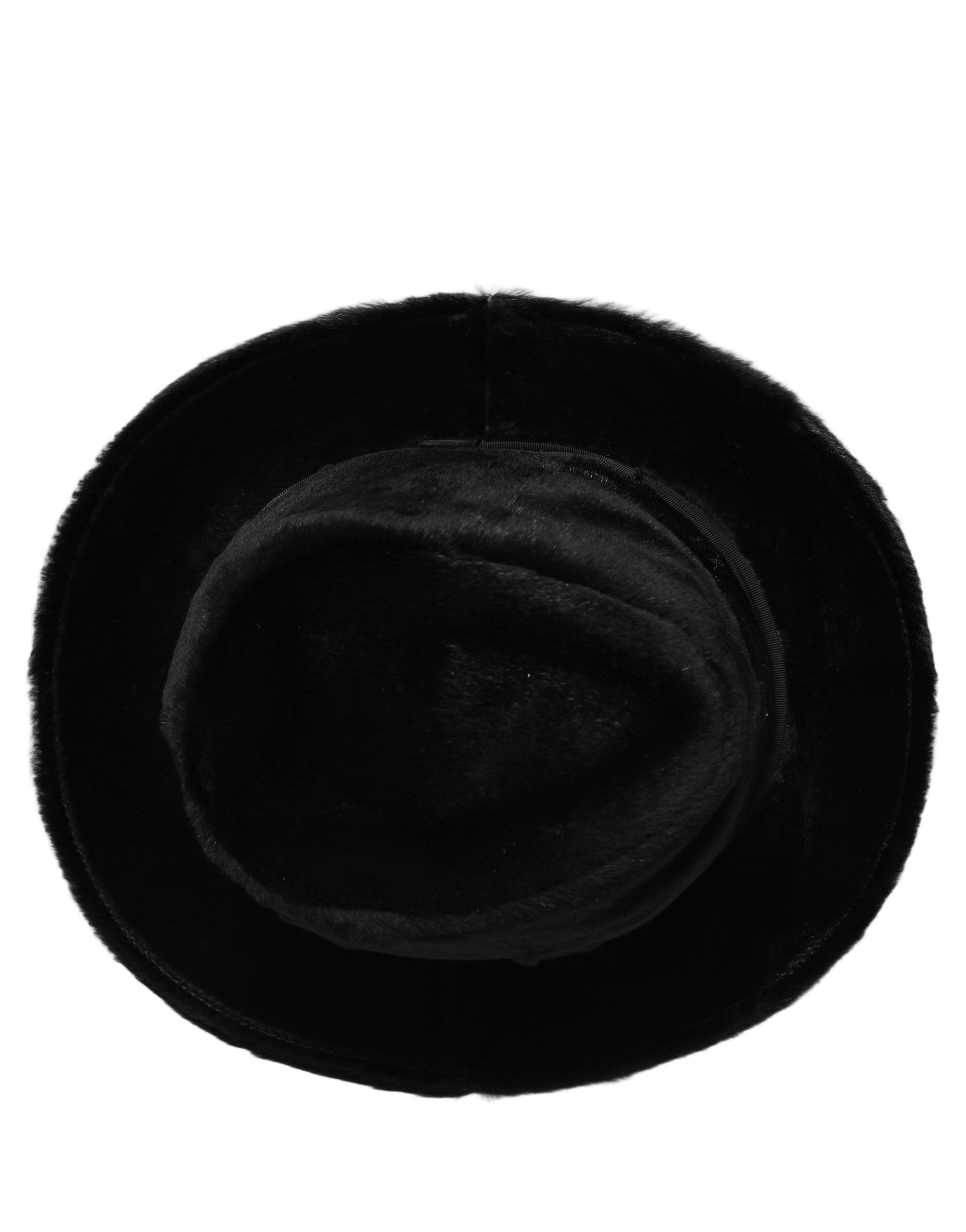 Dolce & Gabbana Men Black Classic Wide Brim Fedora Capello Men's Hat