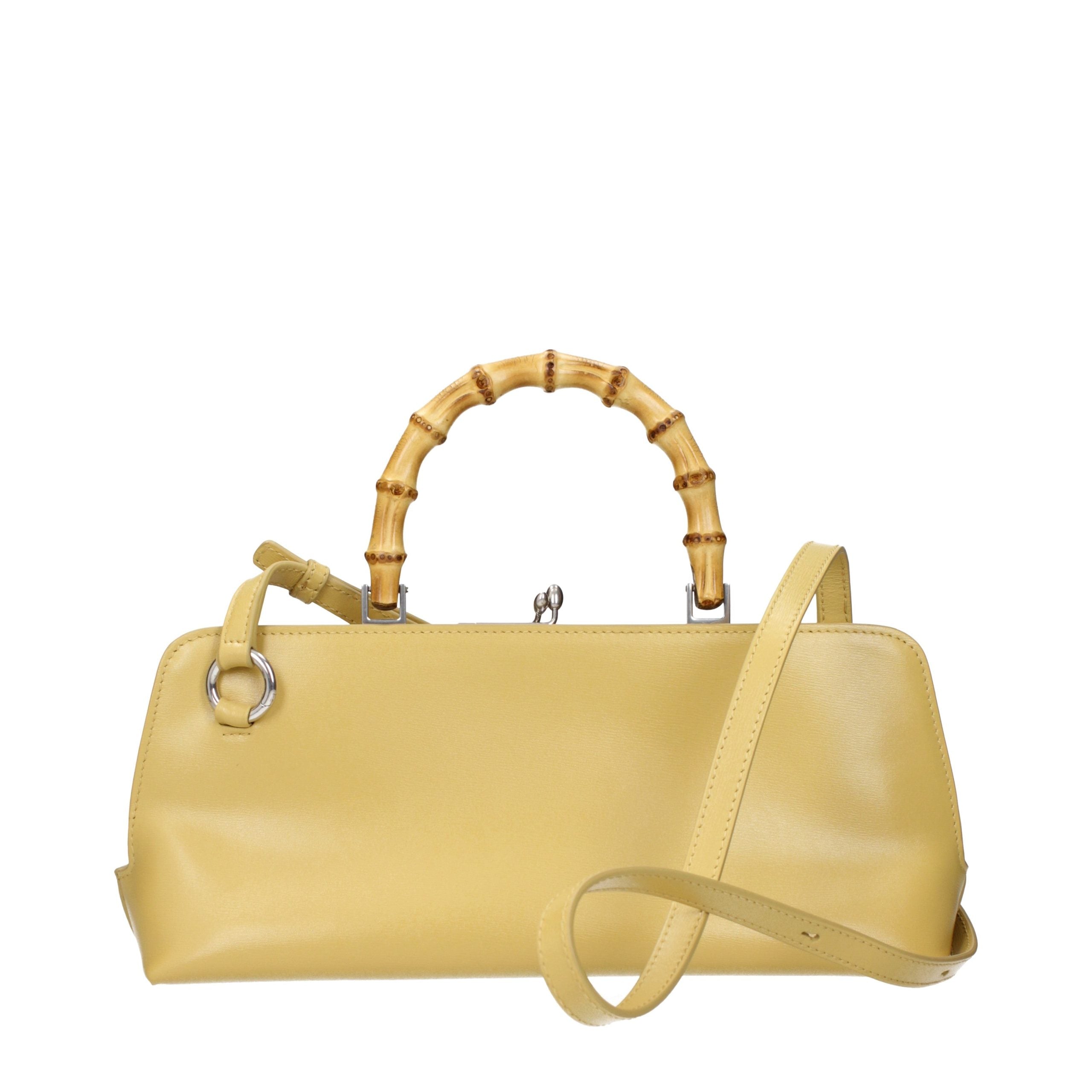 Jil Sander Yellow Leather Crossbody Women's Bag