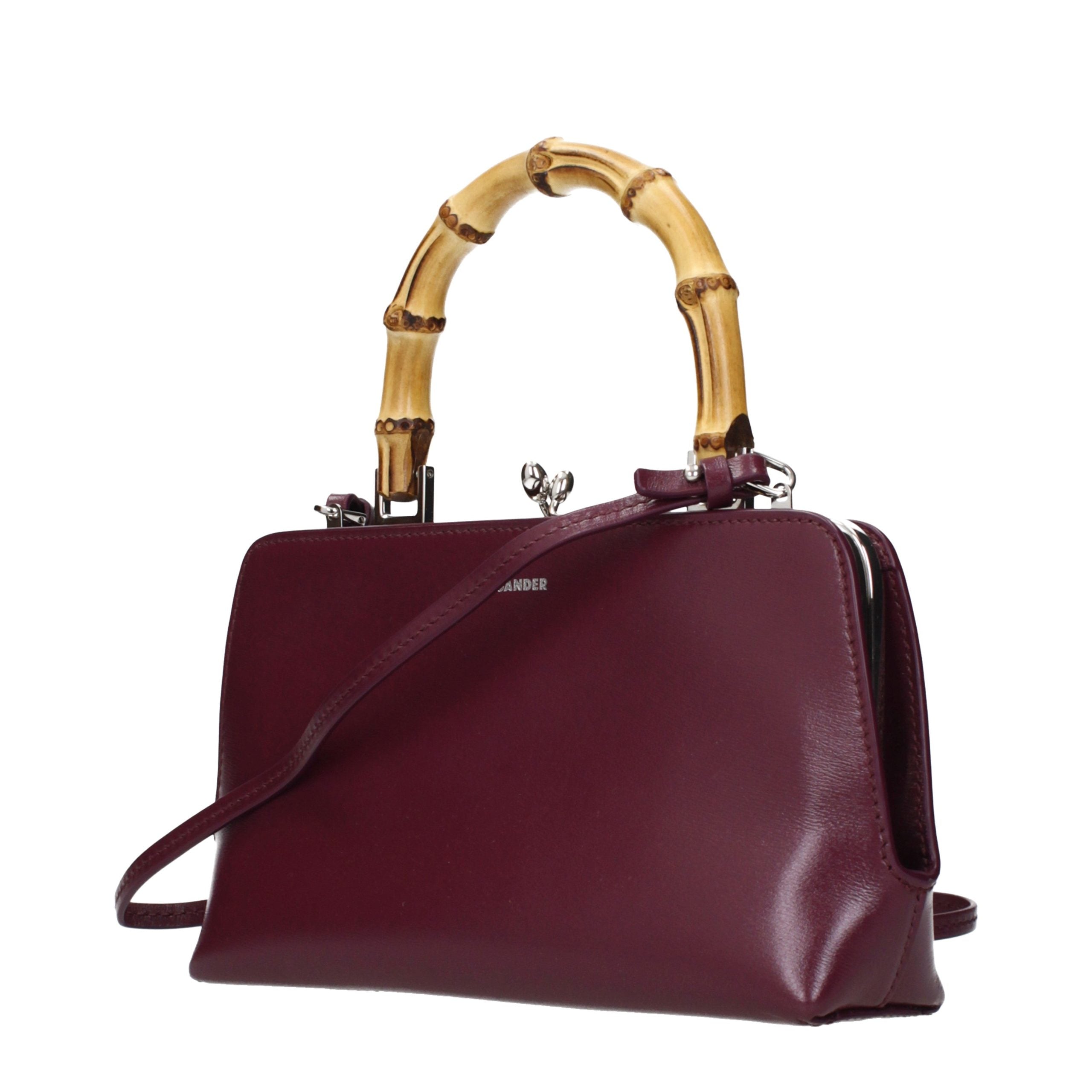 Jil Sander Red Leather Women's Handbag