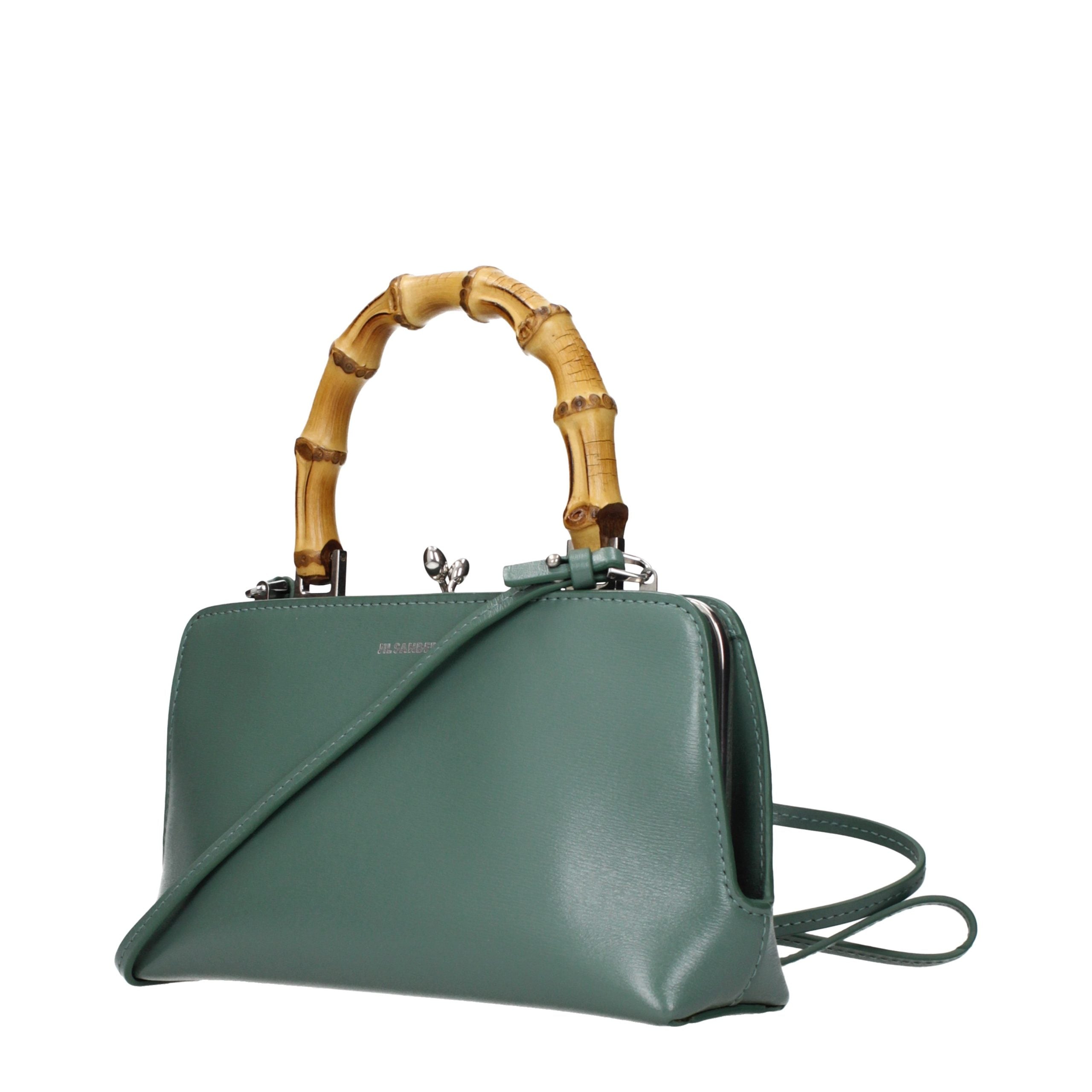 Jil Sander Green Leather Women's Handbag