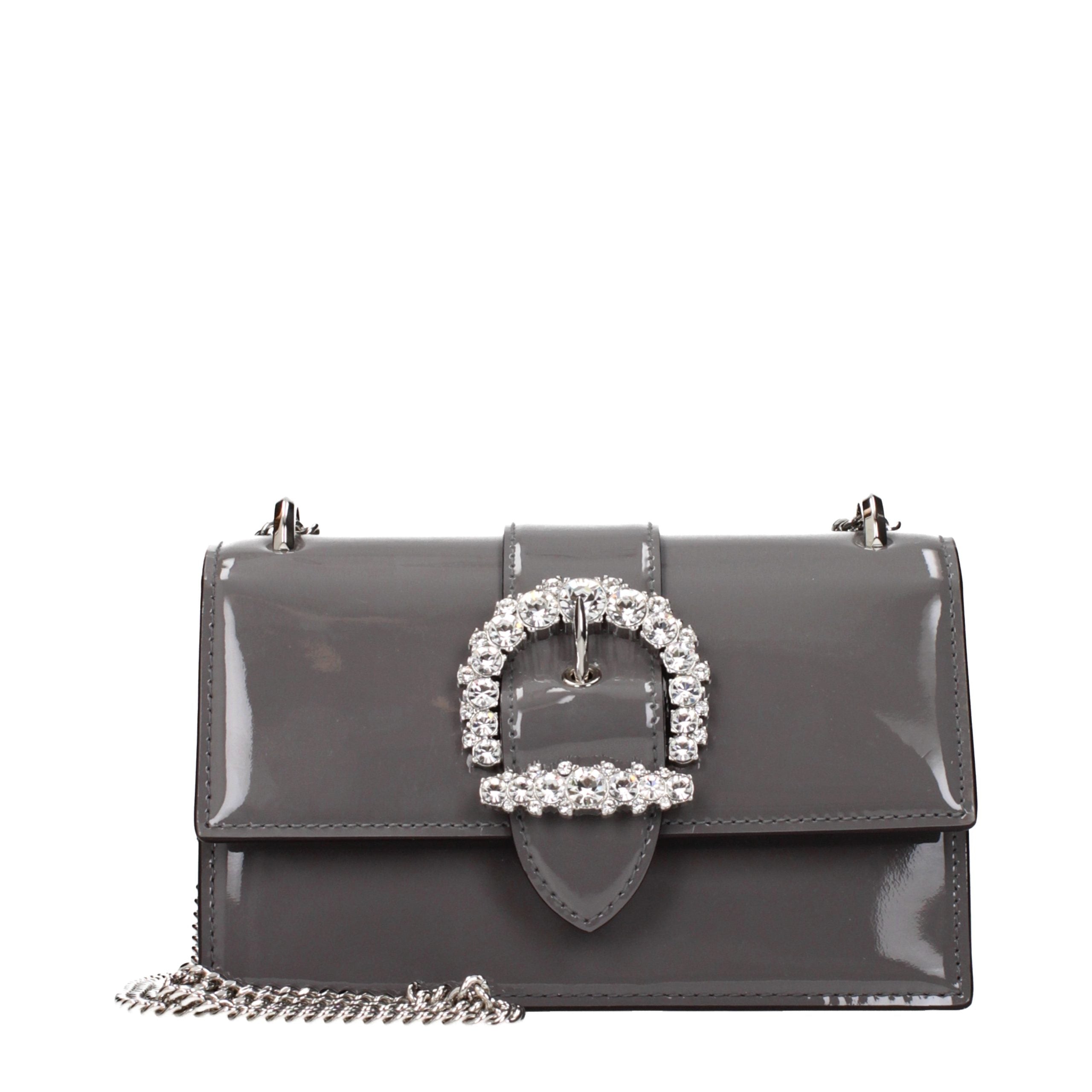 Jimmy Choo Gray Leather Shoulder Women's Bag
