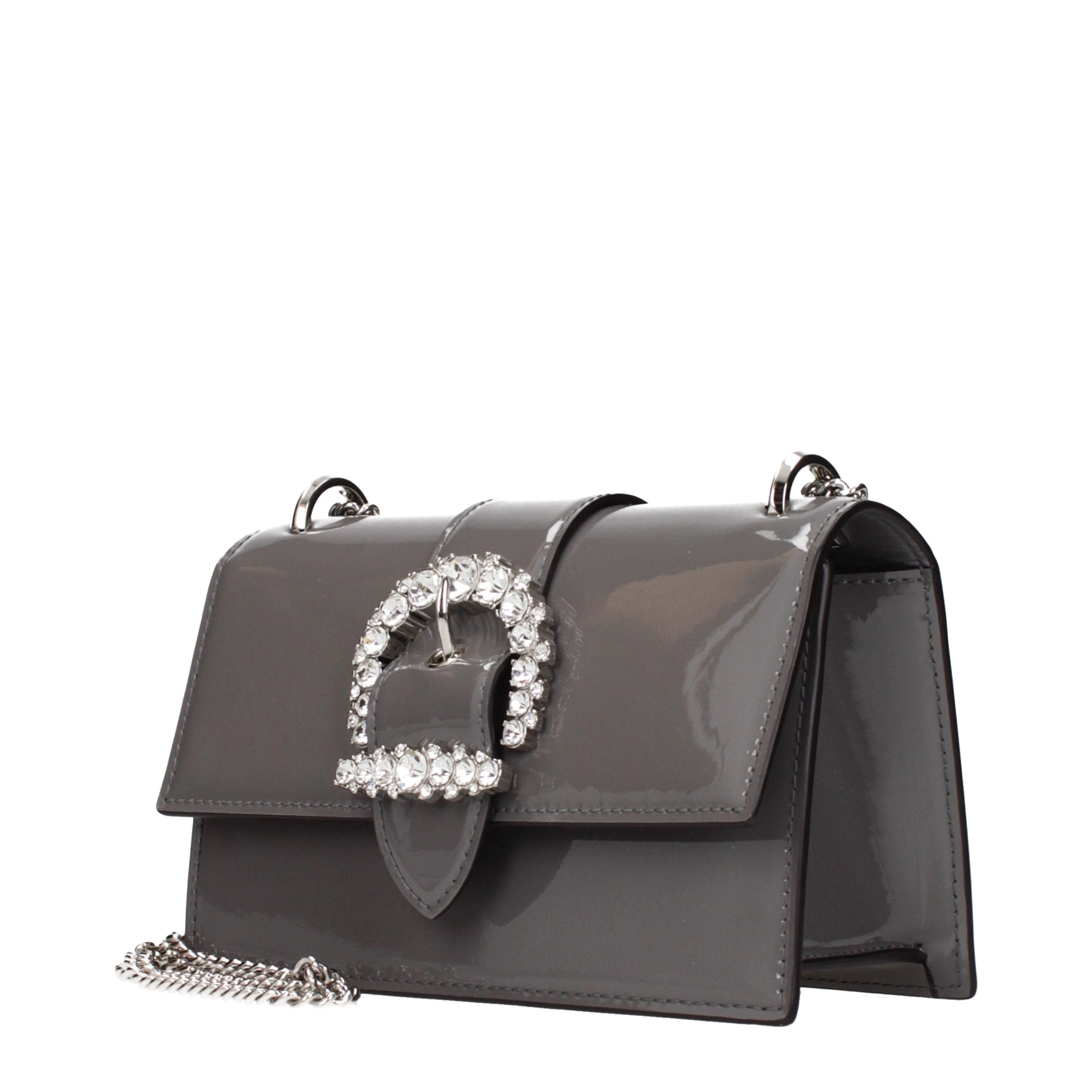 Jimmy Choo Gray Leather Shoulder Women's Bag
