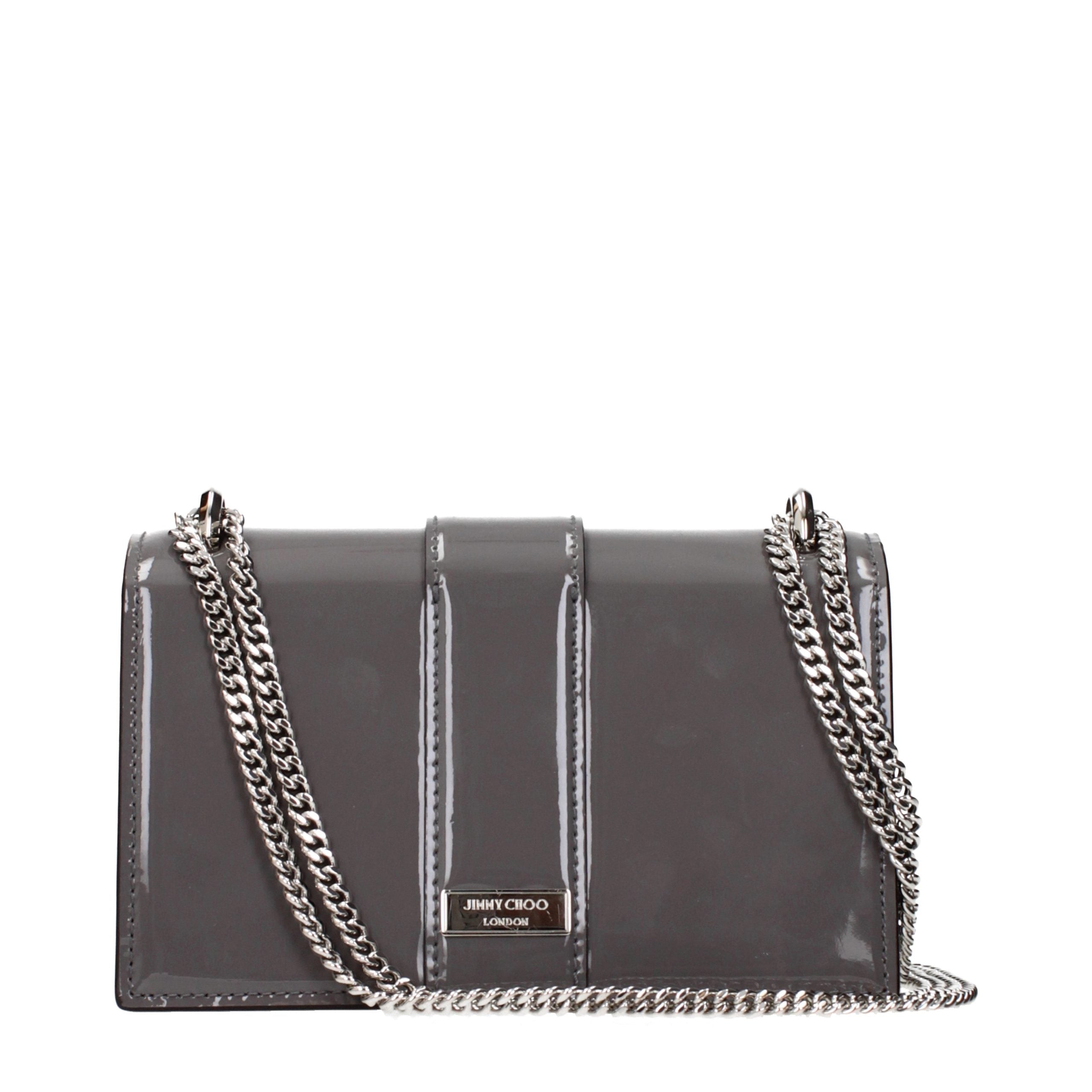 Jimmy Choo Gray Leather Shoulder Women's Bag