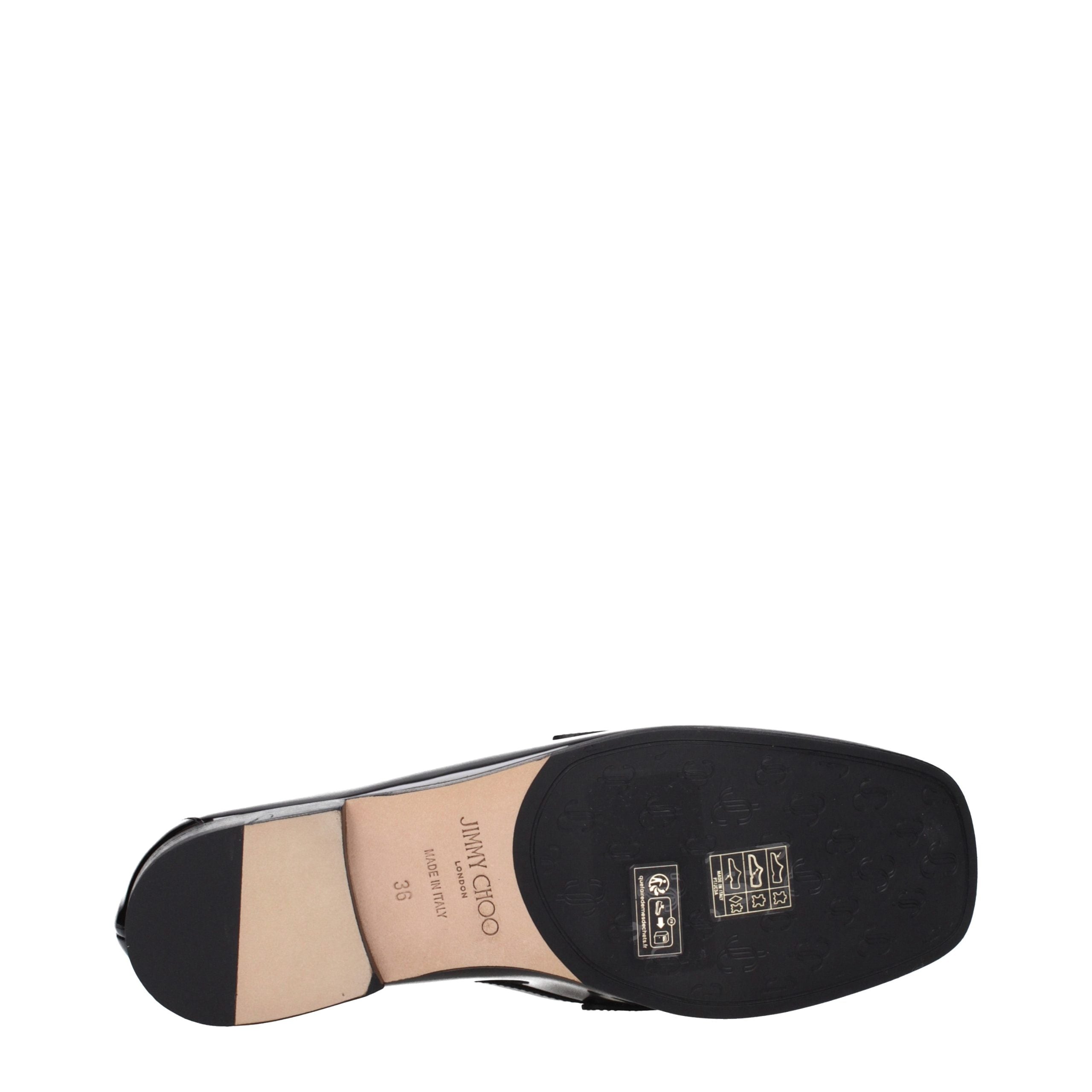 Jimmy Choo Black Leather Slip-On Women's Loafers