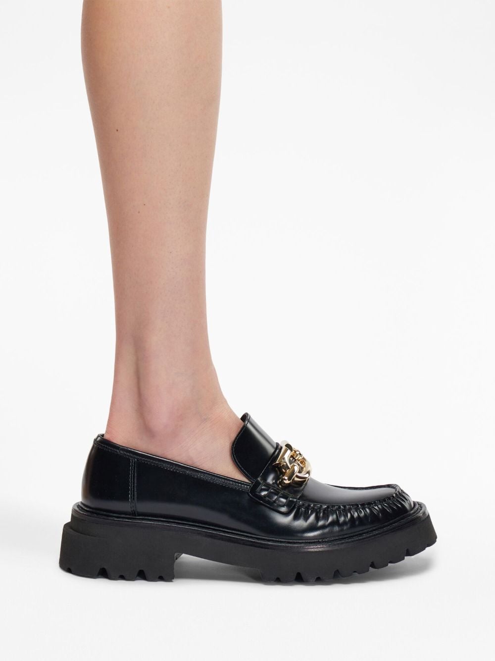 Ferragamo Women's Gancini-Buckle Leather Loafers