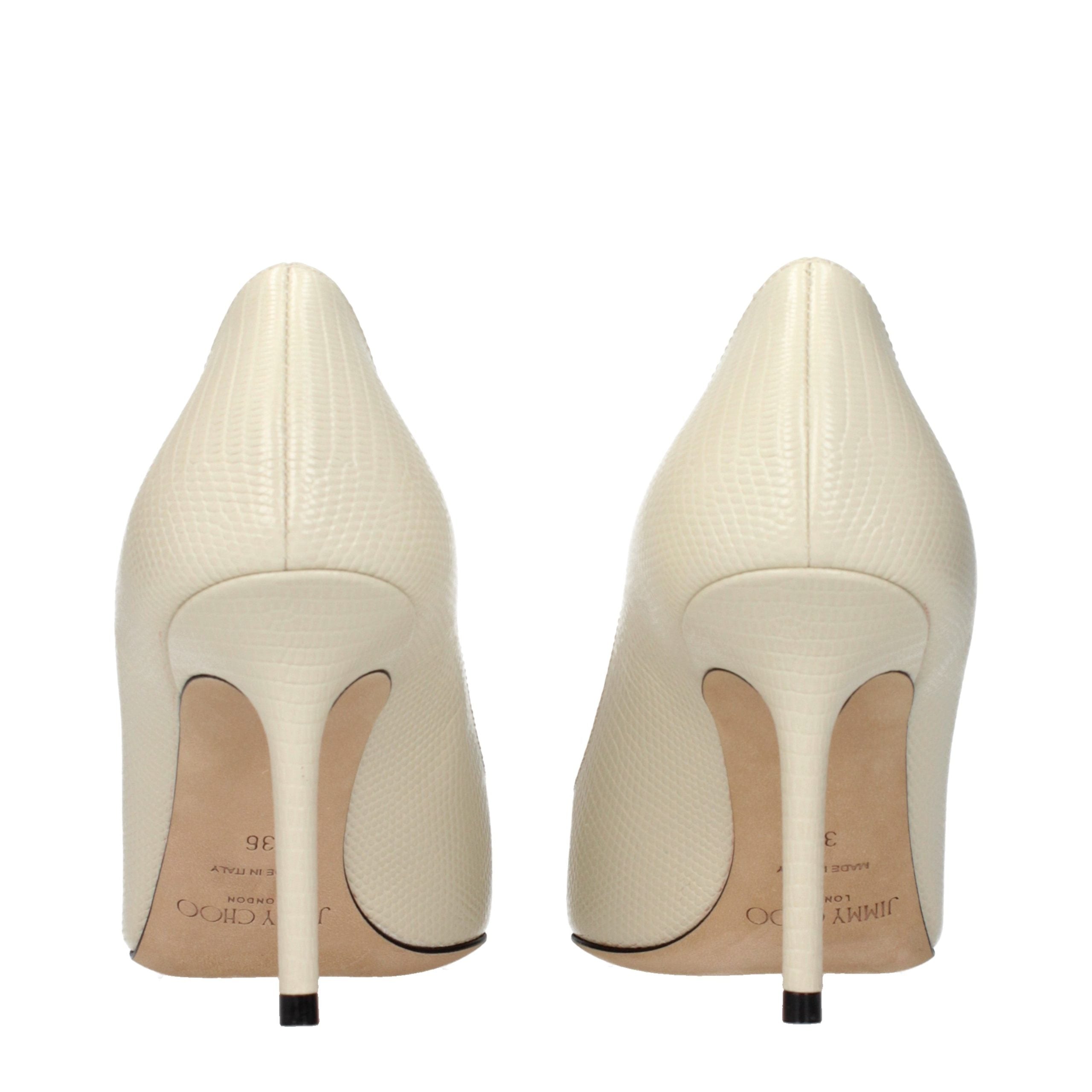Jimmy Choo Beige Leather High Heel Women's Pumps