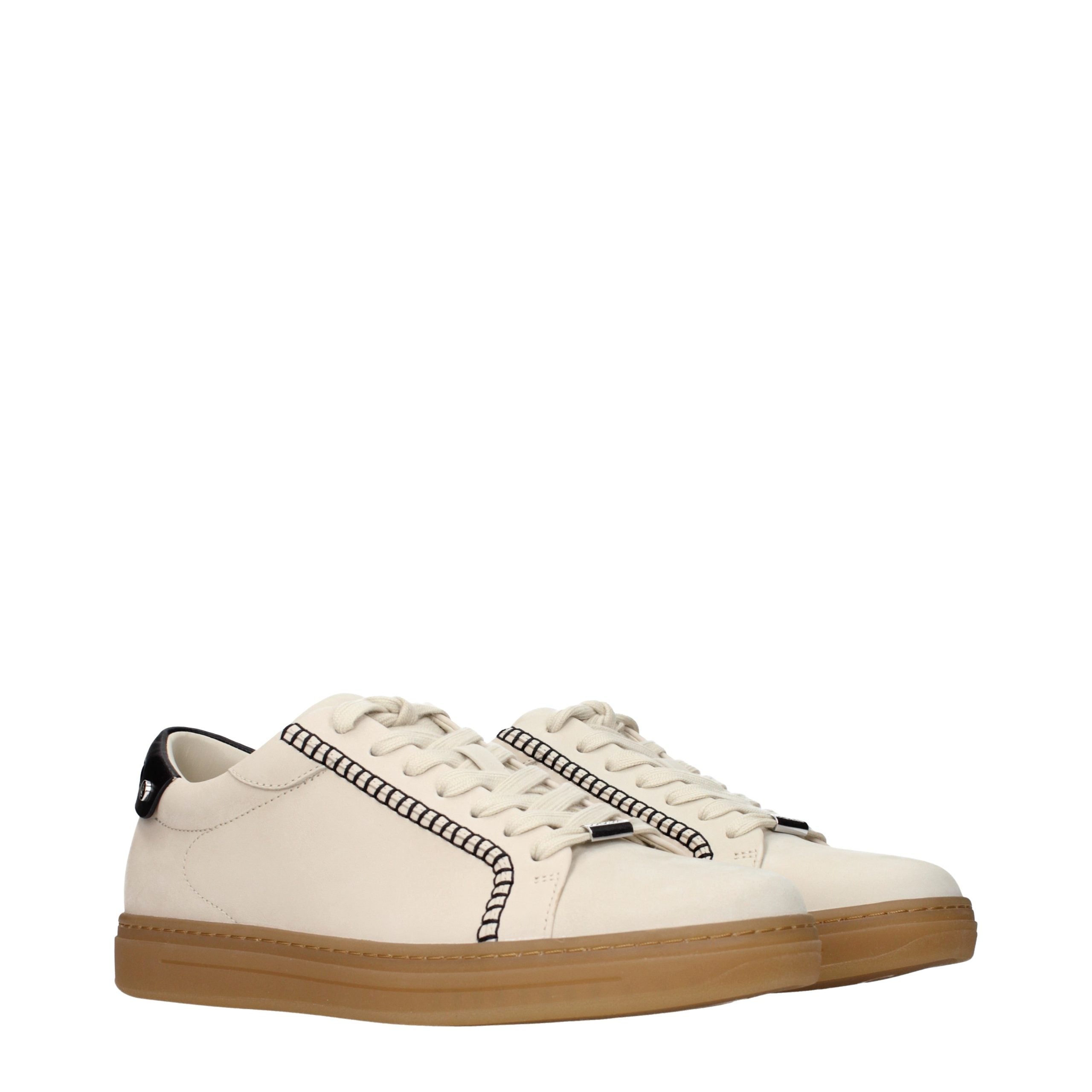 Jimmy Choo Beige Leather Men's Sneakers