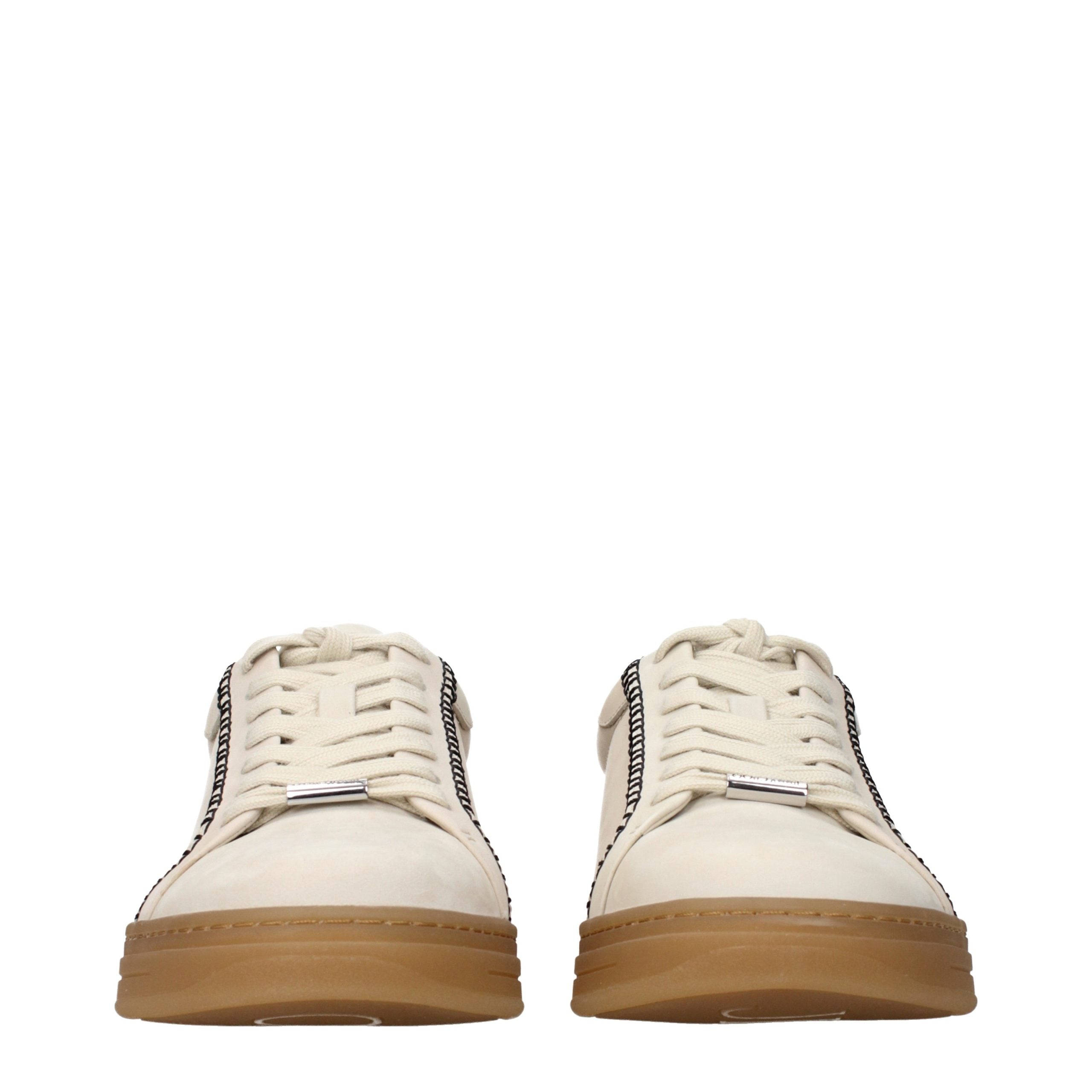 Jimmy Choo Beige Leather Men's Sneakers