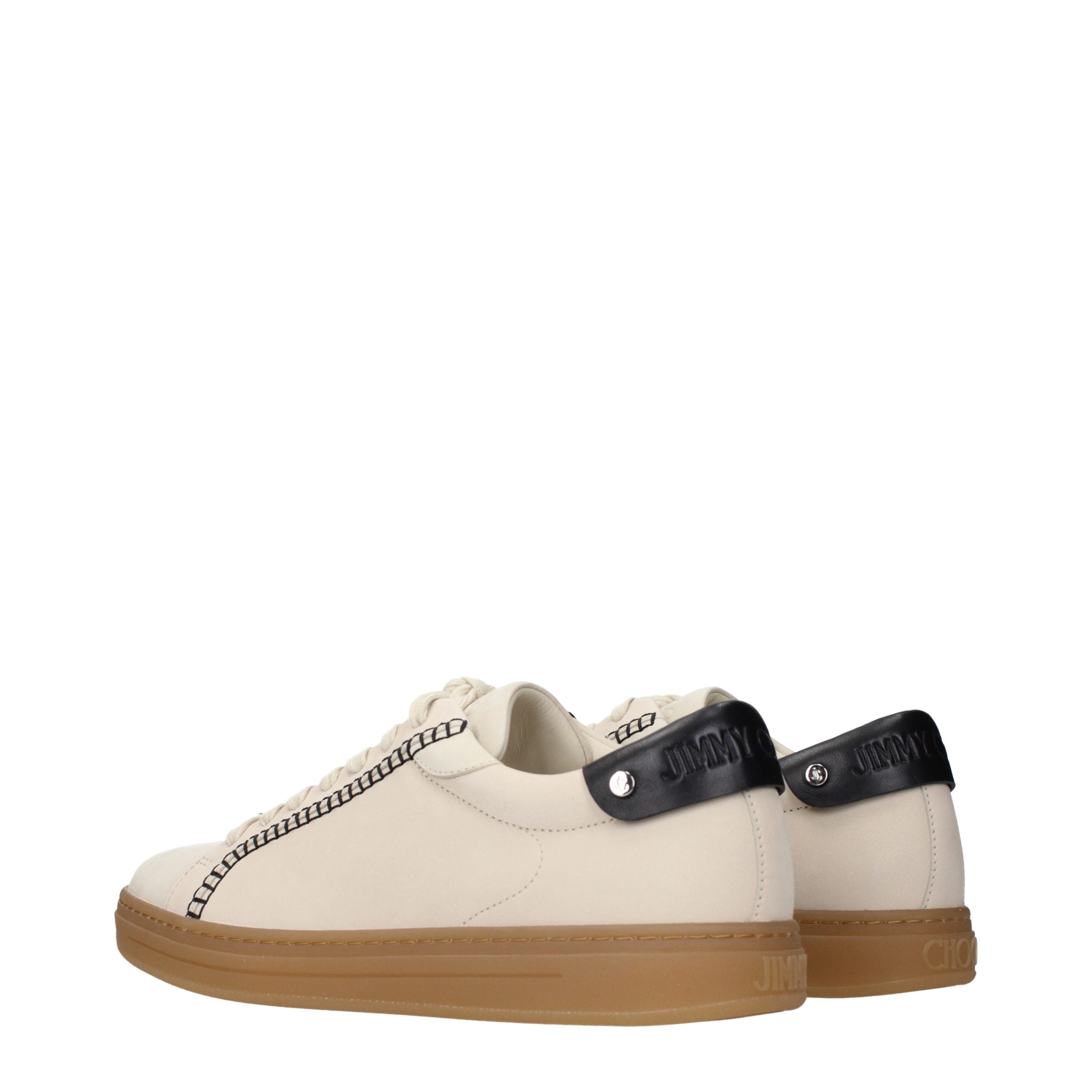 Jimmy Choo Beige Leather Men's Sneakers