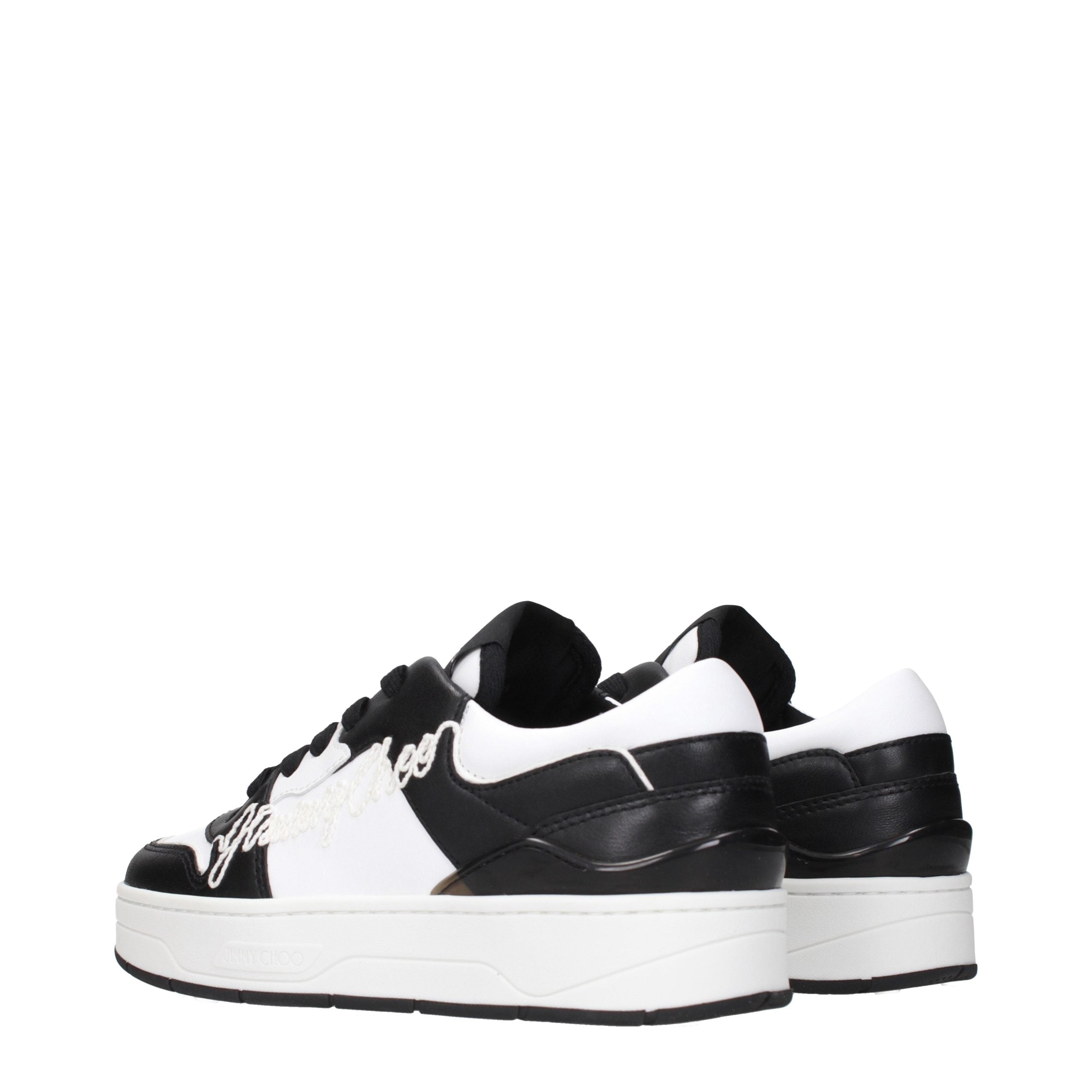 Jimmy Choo Black Leather Low Top Women's Sneakers
