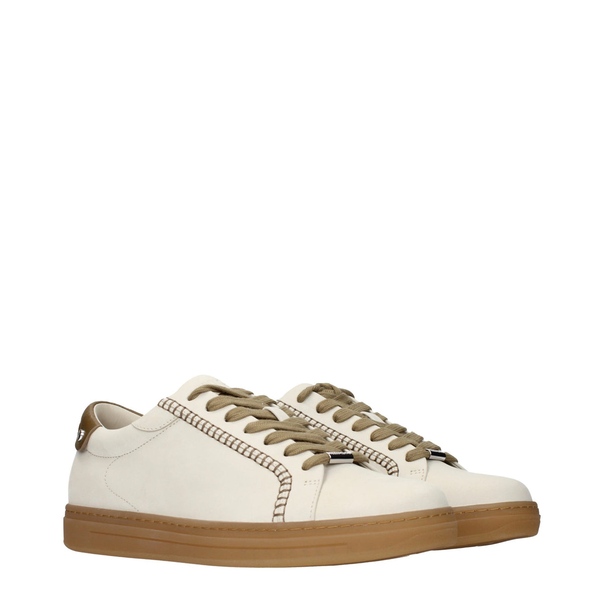 Jimmy Choo Beige Leather Men's Sneakers