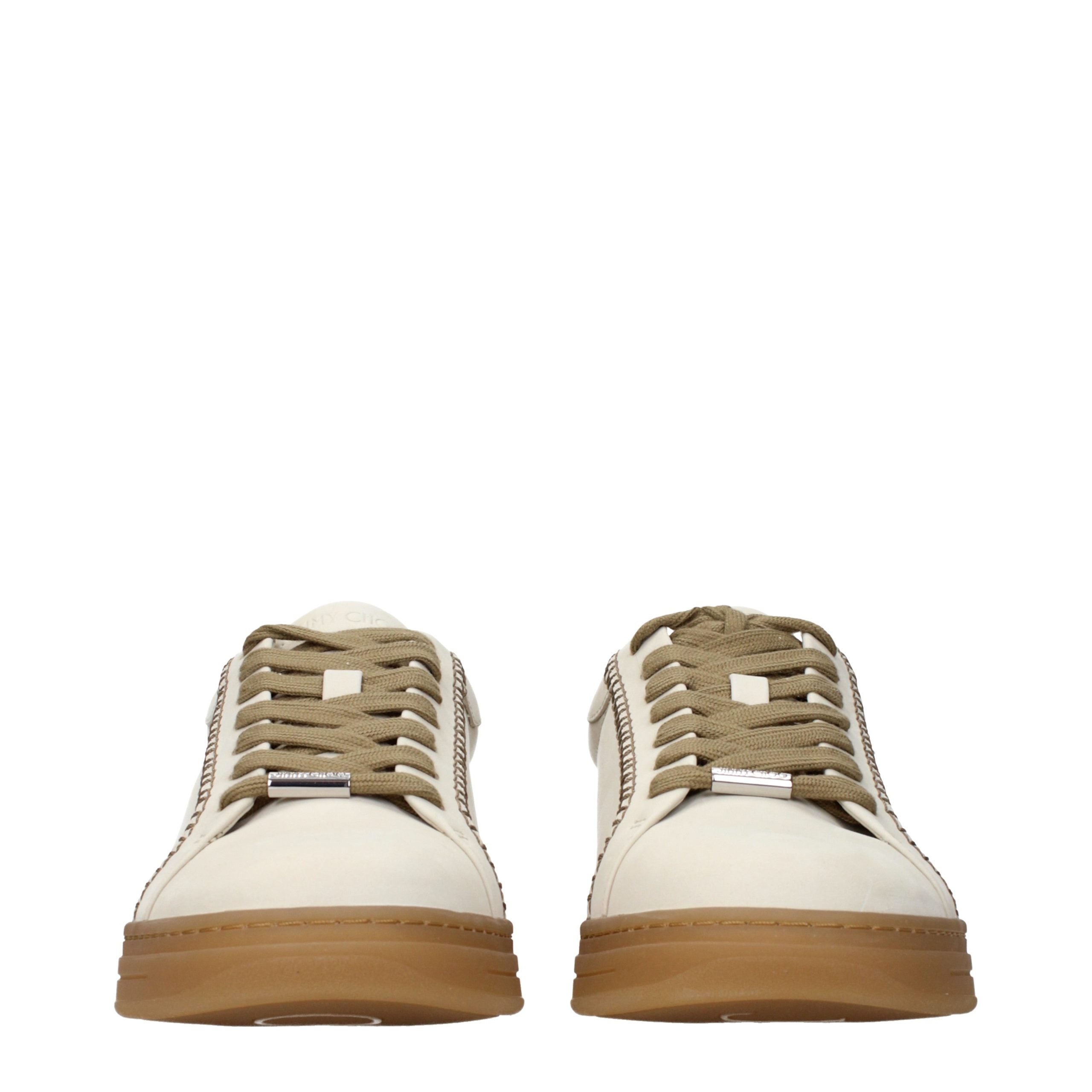 Jimmy Choo Beige Leather Men's Sneakers