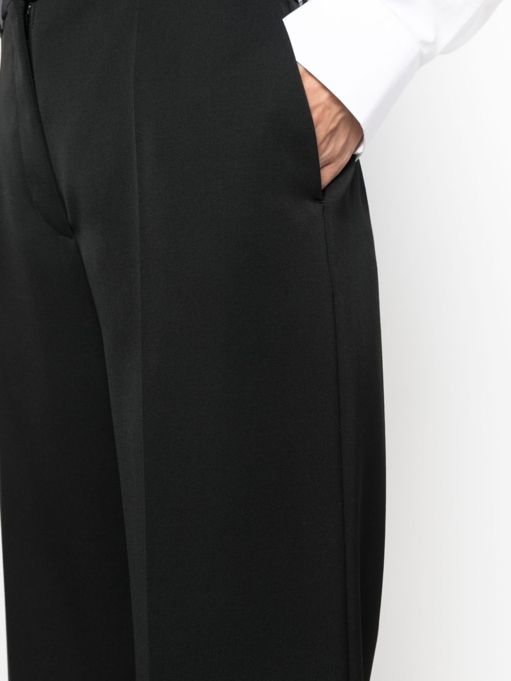 Lanvin Women's Wide Leg Wool Trousers