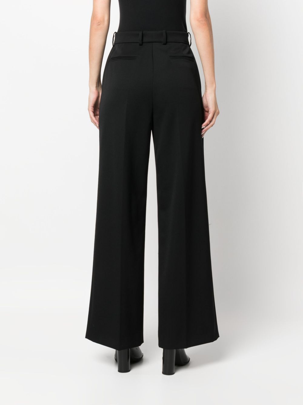 Lanvin Women's Wide Leg Wool Trousers