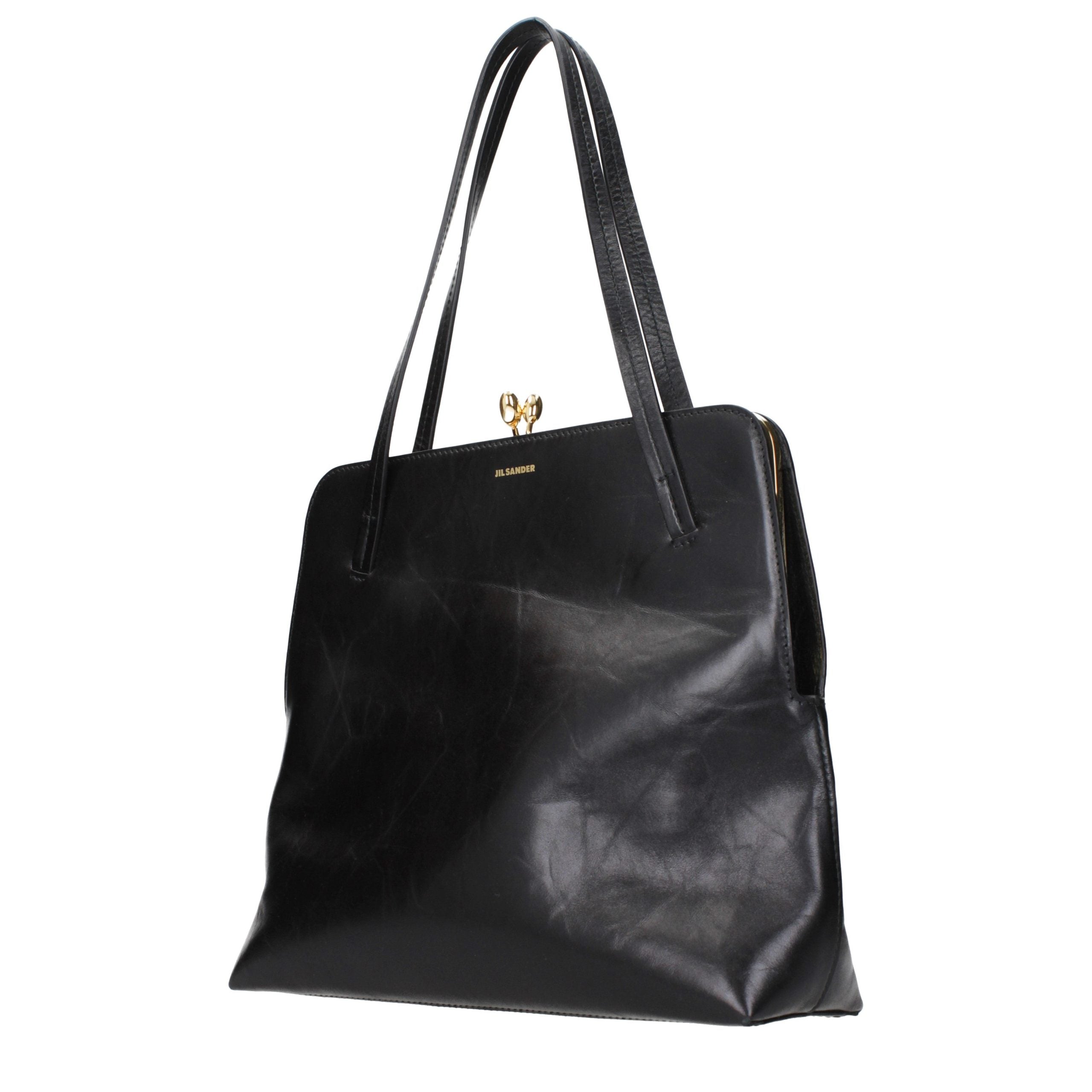 Jil Sander Black Leather Shoulder Women's Bag