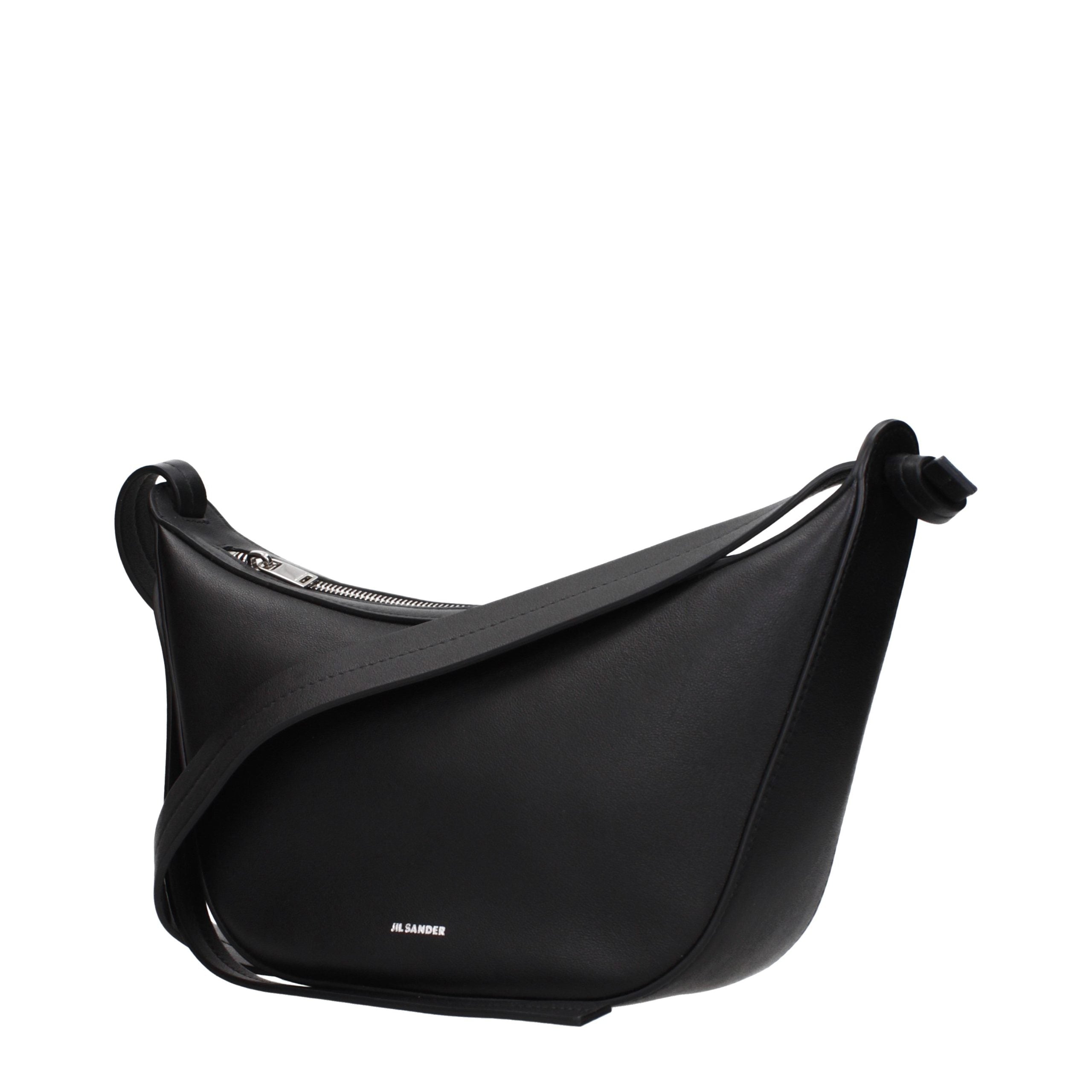Jil Sander Black Leather Shoulder Women's Bag