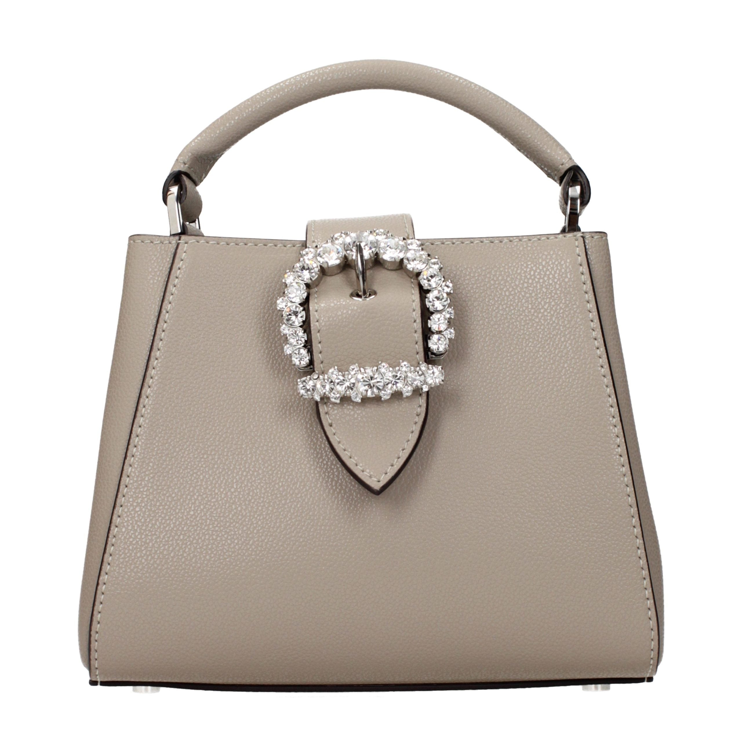 Jimmy Choo Gray Leather Women's Handbag