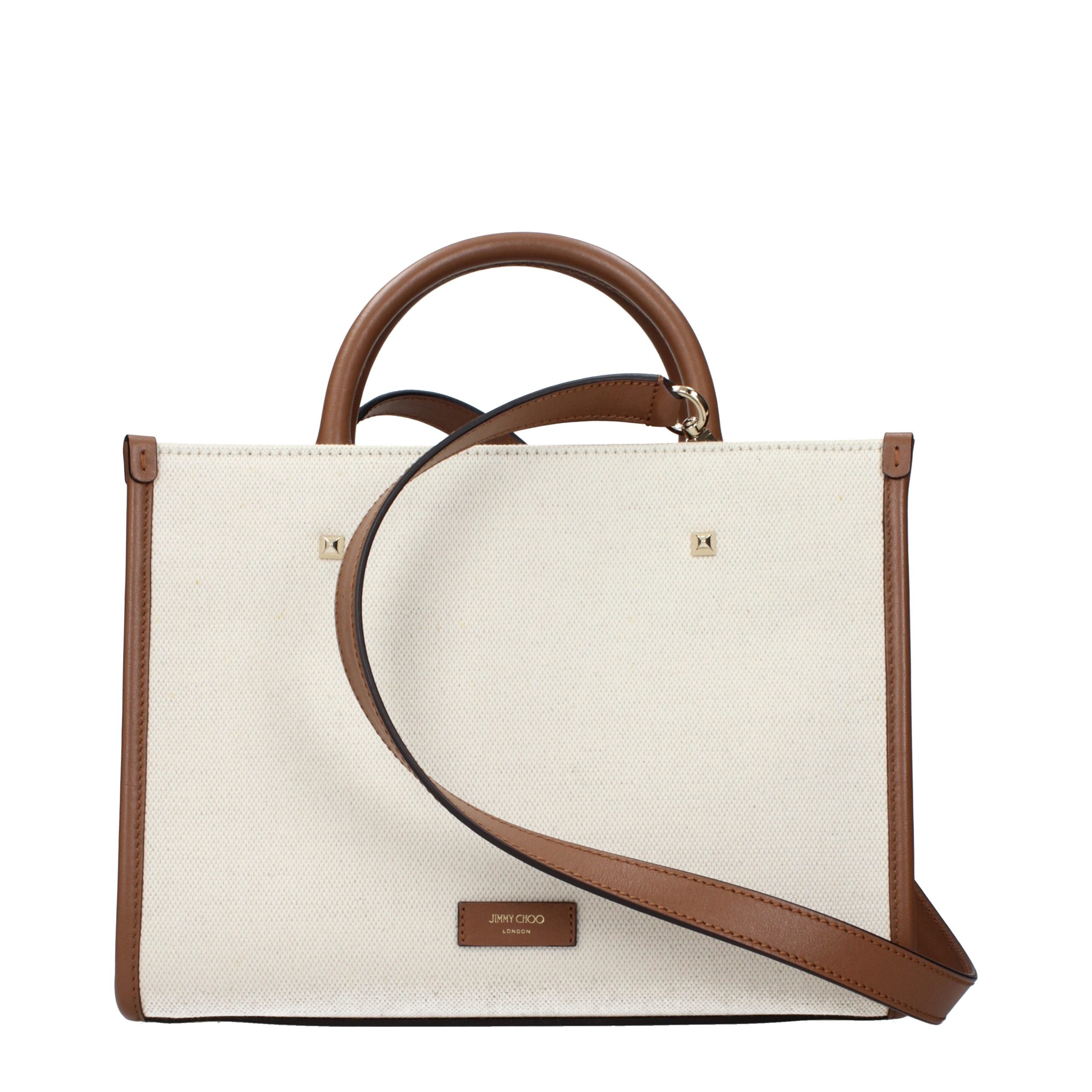 Jimmy Choo Beige Fabric Women's Handbag