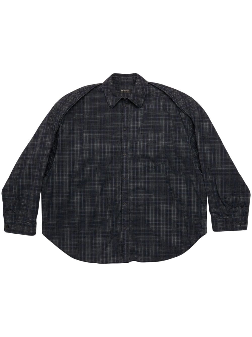 Balenciaga Men's Checked Pattern Flannel Shirt