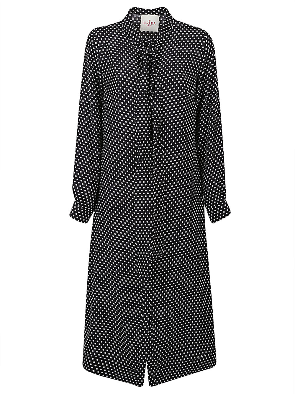 Crida Women's Polka Dot Silk Midi Dress