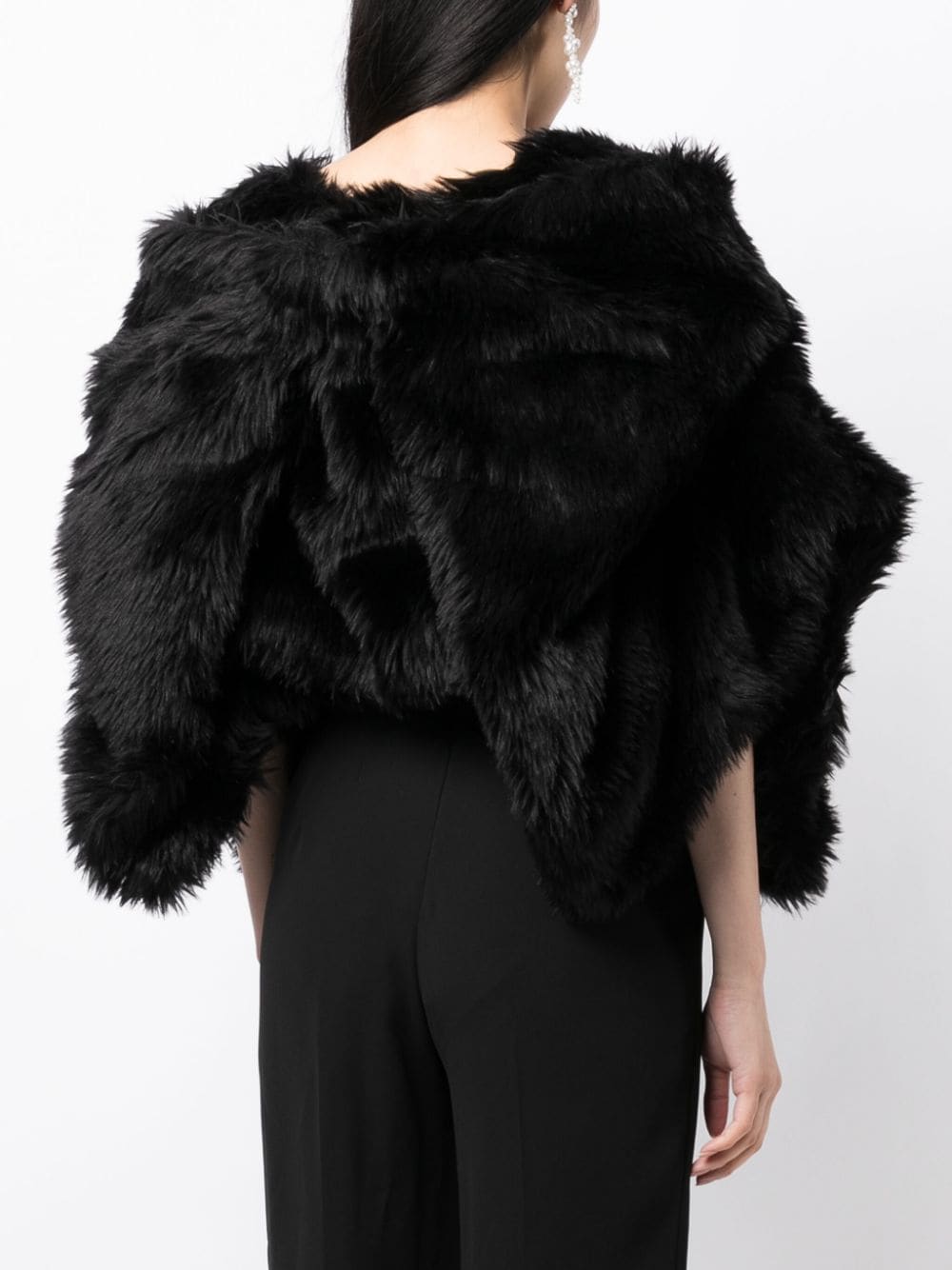 Comme Des Garcons Women's Fur-Design Cropped Blouse