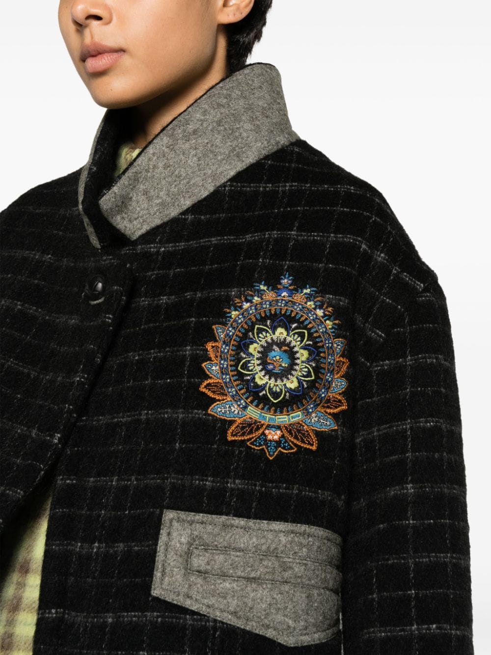 Etro Women's Checked Crop Jacket